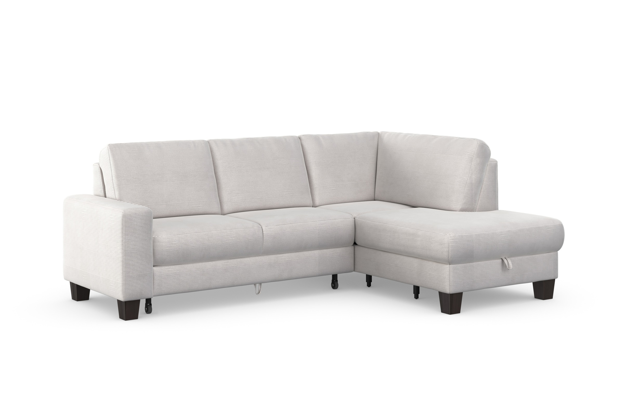 Home affaire Ecksofa »Summer L-Form«, mit Ottomane, mit oder ohne Bettfunktion und Bettkasten, Cord-Bezug