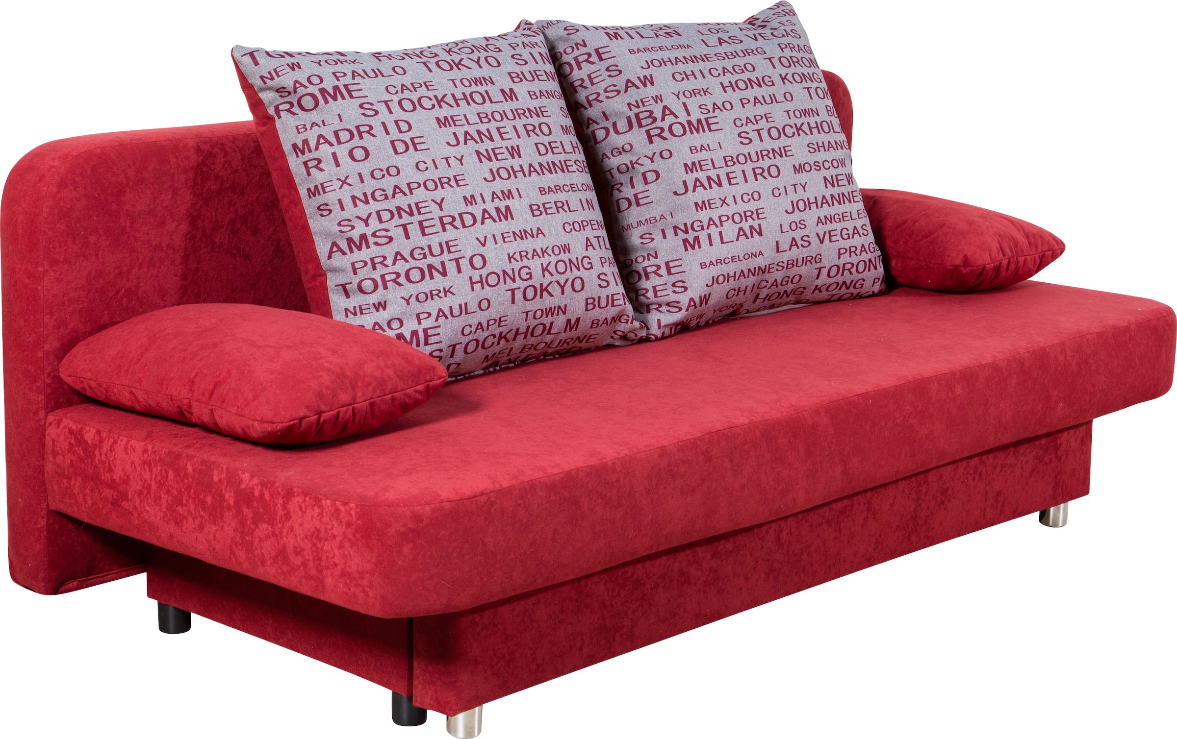 COLLECTION AB Schlafsofa »Ulla inkl. Bettfunktion und Bettkasten«, Schlafsofa,Bettfunktion,Bettkasten,inkl. Rückenkissen,Armlehnekissen