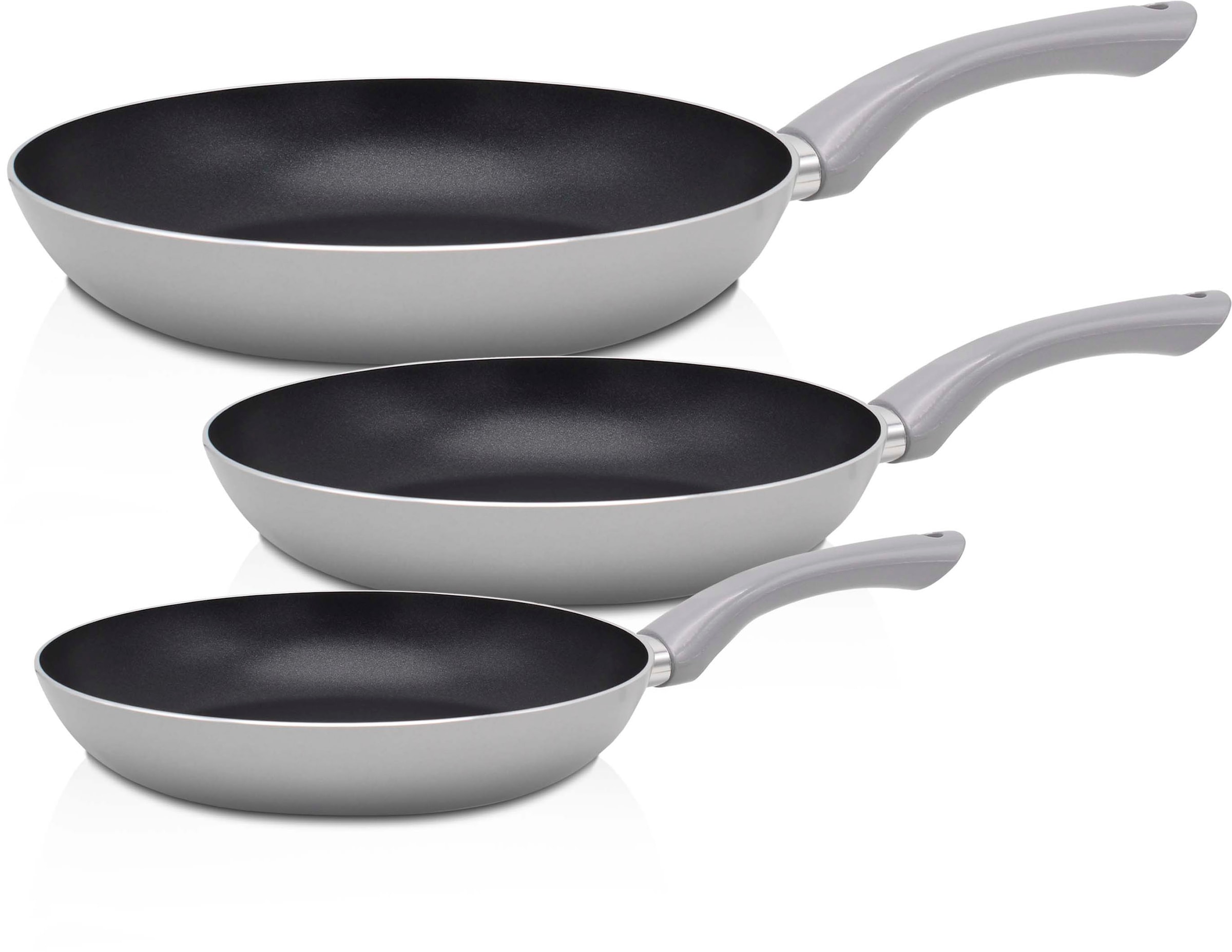 Krüger Pfannen-Set »London« Aluminium Set, 3 Stk. tlg. Ø 20/24/28 cm, Induk günstig online kaufen