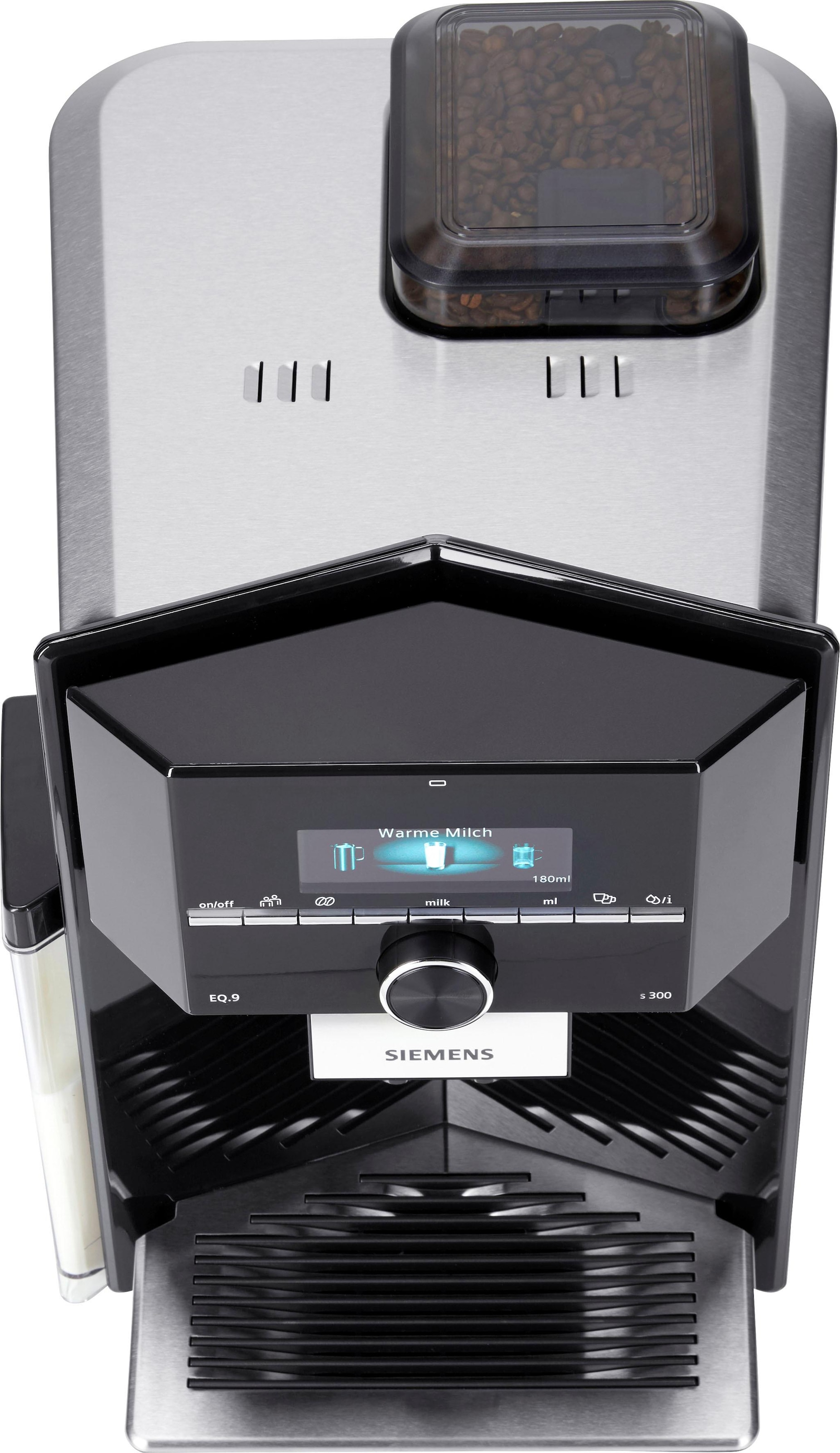 SIEMENS Kaffeevollautomat EQ.9 s300 TI923509DE, Raten kaufen 2,3l Scheibenmahlwerk auf Tank