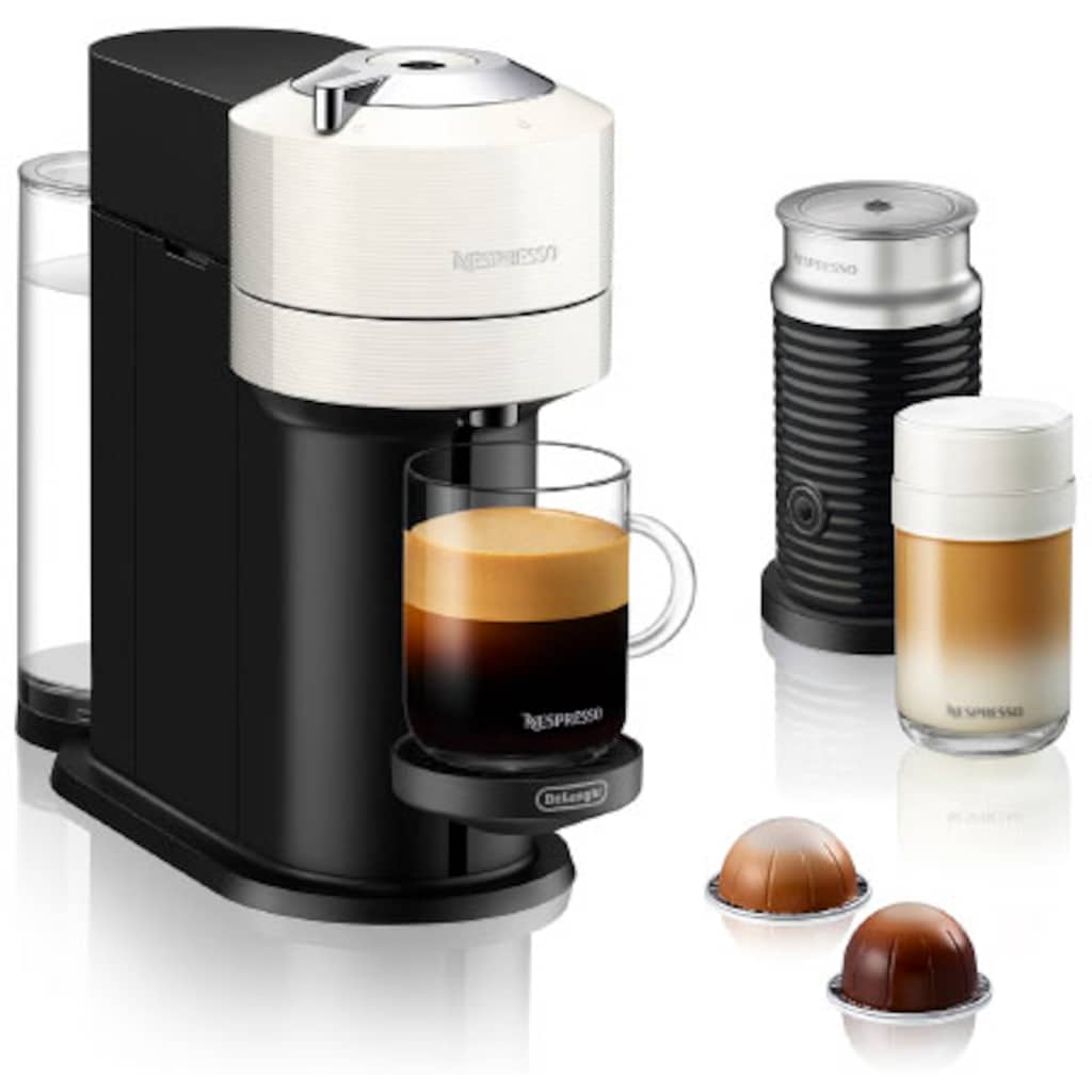 Nespresso Kapselmaschine »Vertuo Next Bundle ENV 120.WAE, White«, inkl. Aeroccino Milchaufschäumer im Wert von 75,- UVP