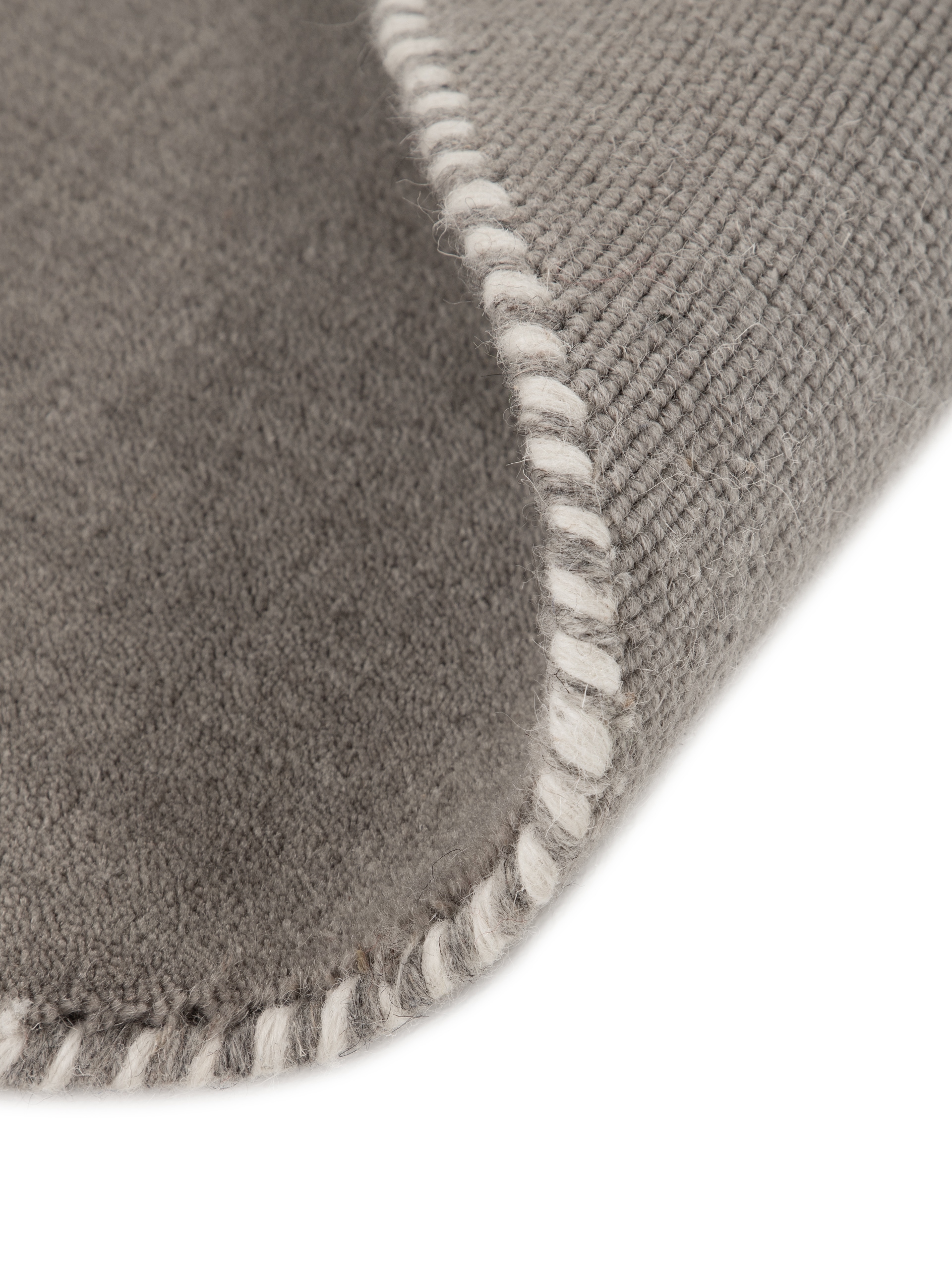 carpetfine Wollteppich »Gabbeh Lola Uni«, rund, 14 mm Höhe, mit natürlichem Pflanzenmaterial von Hand gewebt, auch als Läufer