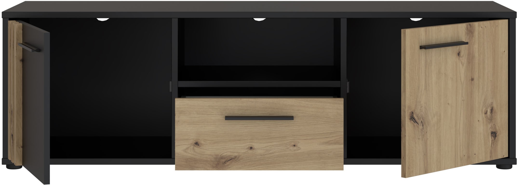 FORTE Lowboard »Cardigan TV-Board, TV-Schrank«, TV-Board, 2 farbig, Stauraum Kabelführung