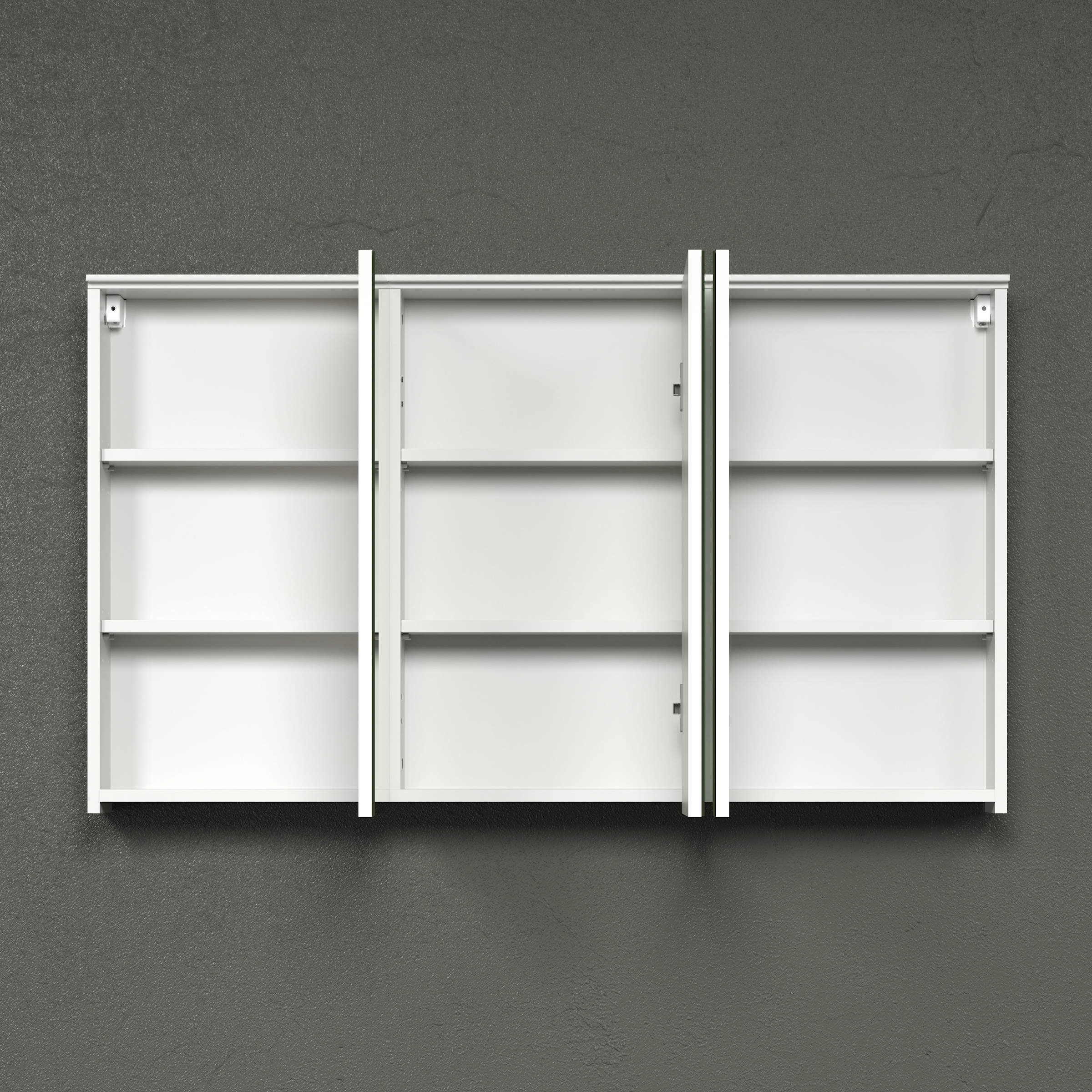 INOSIGN Spiegelschrank »Premont«, (1 St.), Breiter Badspiegel mit 3 Spiegeltüren und 9 Fächern - Soft-Close