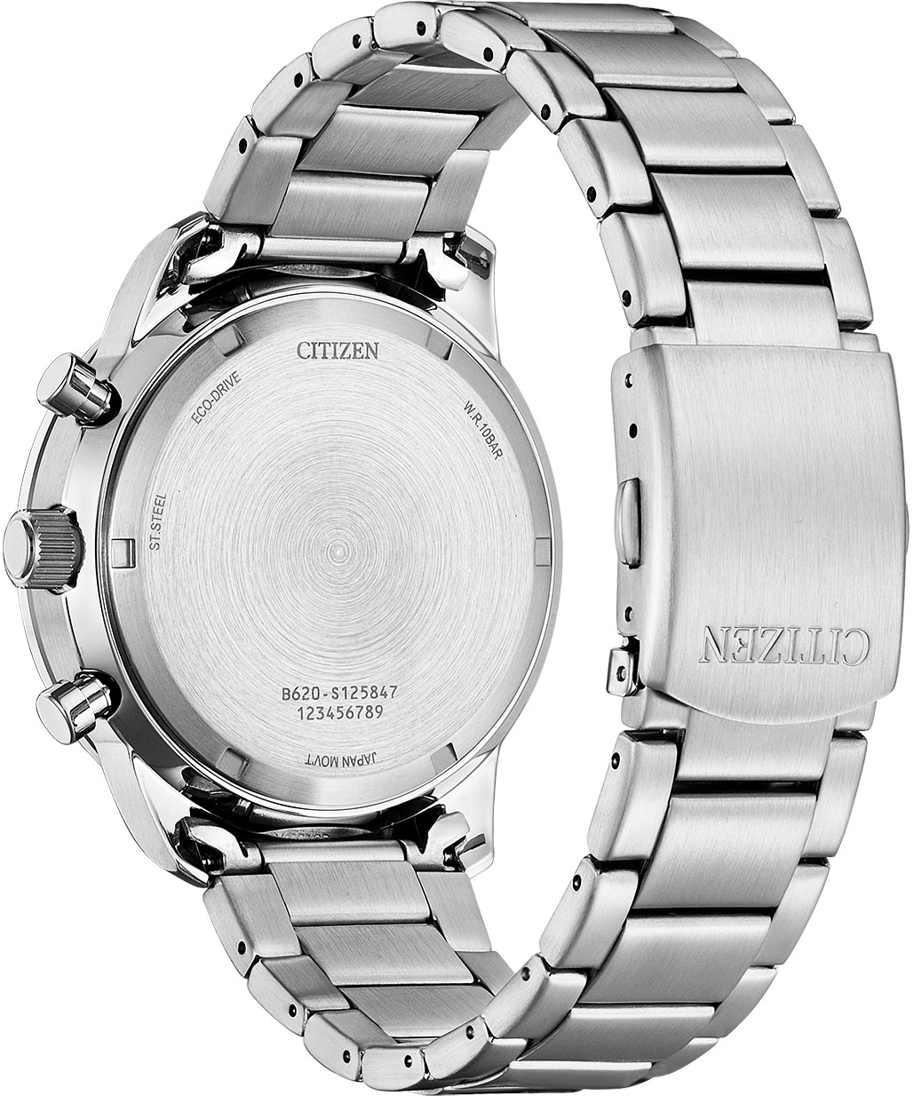 Citizen Chronograph, Armbanduhr, Herrenuhr, Solar, Stoppfunktion, Edelstahlarmband