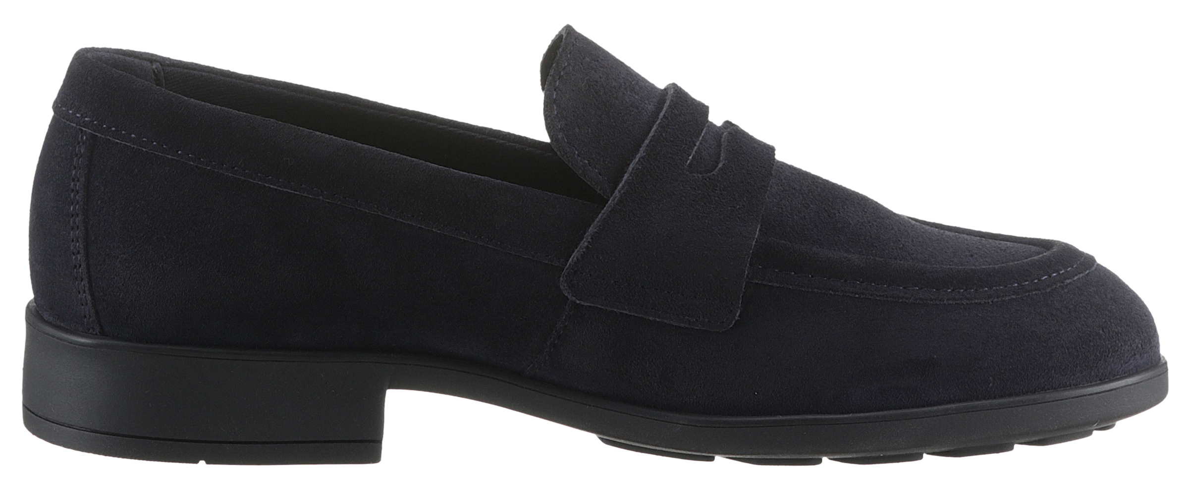 Tommy Hilfiger Loafer »FLAG SUEDE CLASSIC LOAFER«, Slipper, Schlupfschuh, Halbschuh mit seitlicher Logoflag