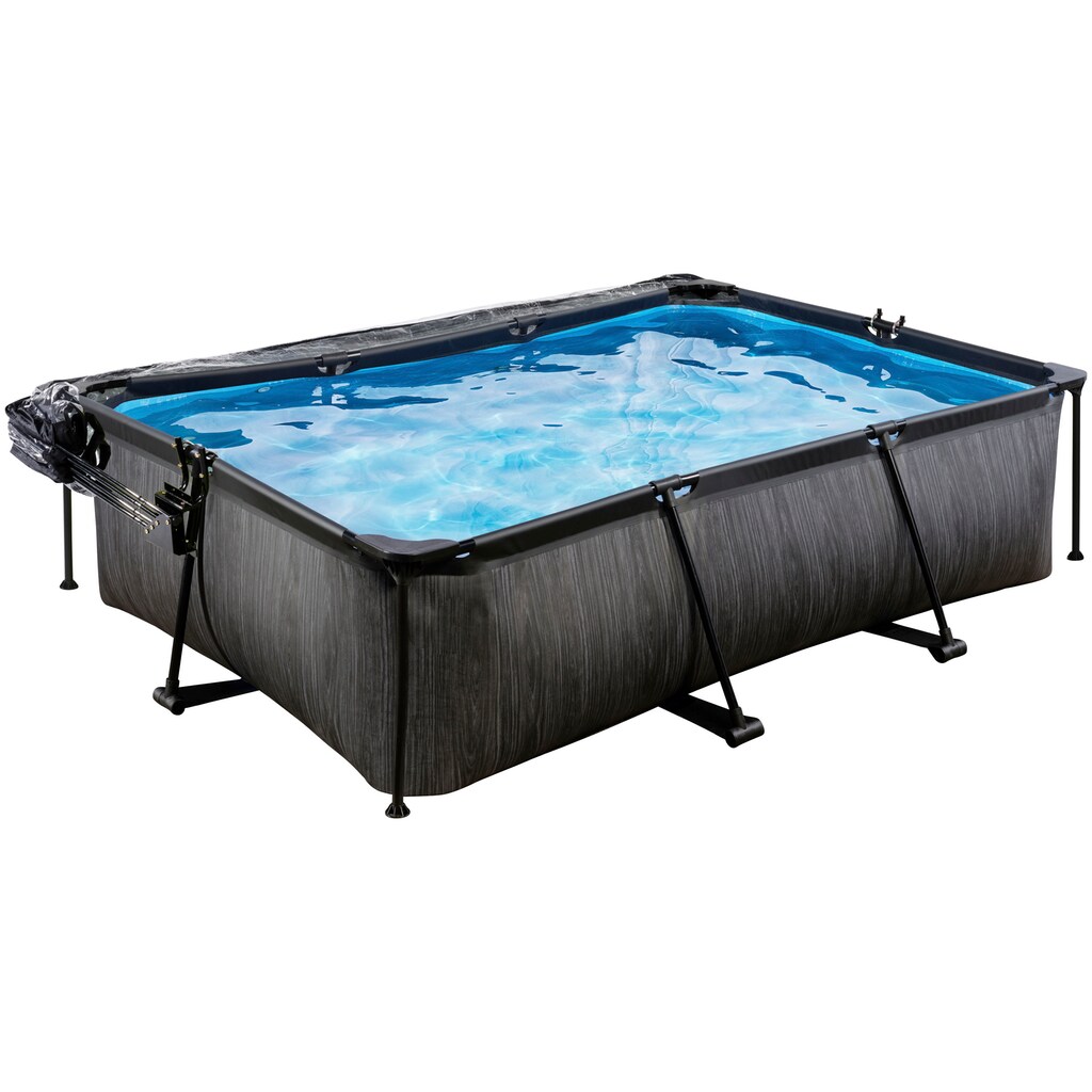 EXIT Framepool »Black Wood Pool 220x150x65cm«