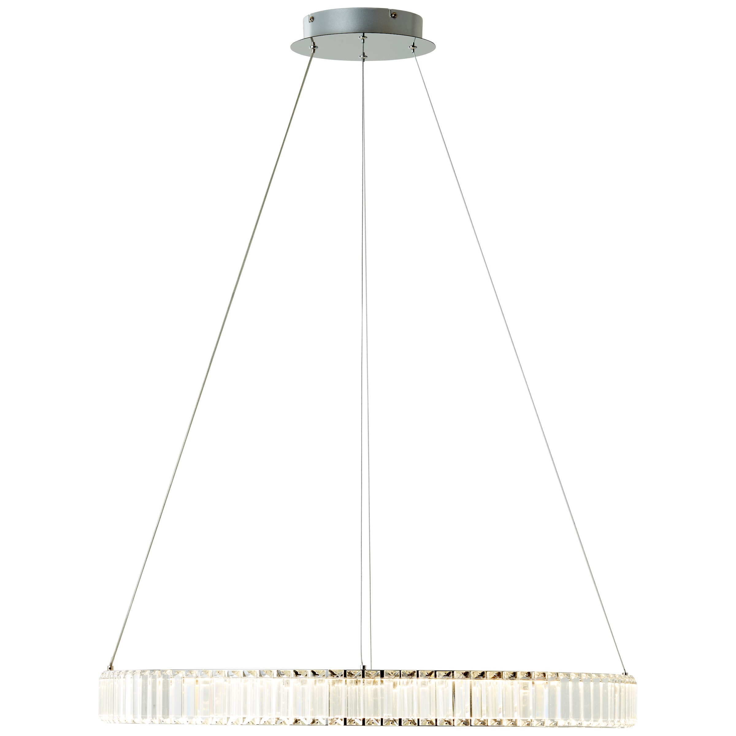 Brilliant LED Pendelleuchte »Queen«, Höhe 150cm, Ø 80cm, 6000lm, kürzbar, Aluminium/Kunststoff, chromfarben