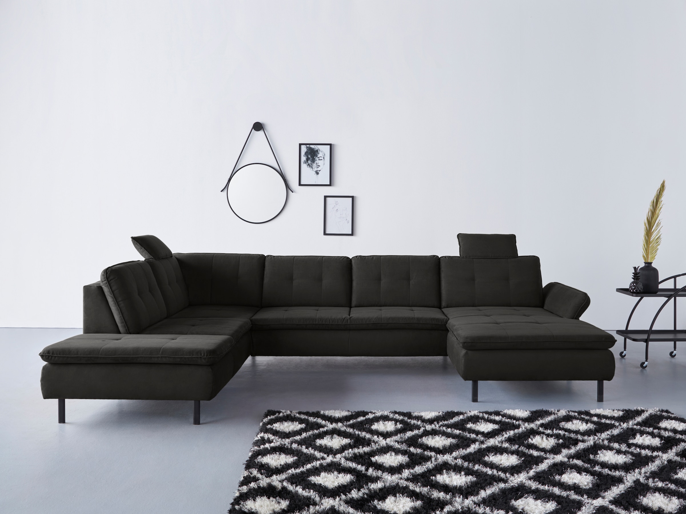 Home affaire Wohnlandschaft »Birkholm U-Form« Armlehnverstellung, auch in E günstig online kaufen