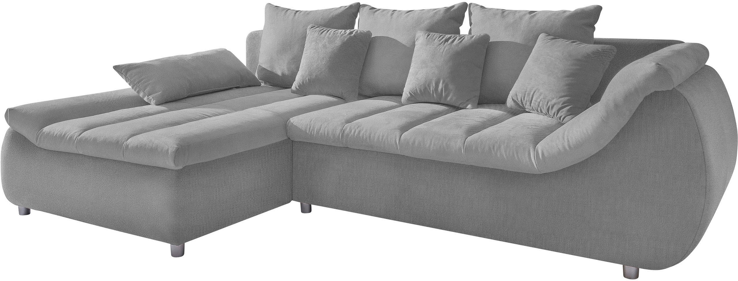 INOSIGN Ecksofa »Imola elegant und bequem, aktuelle Steppung im Sitz, L-For günstig online kaufen