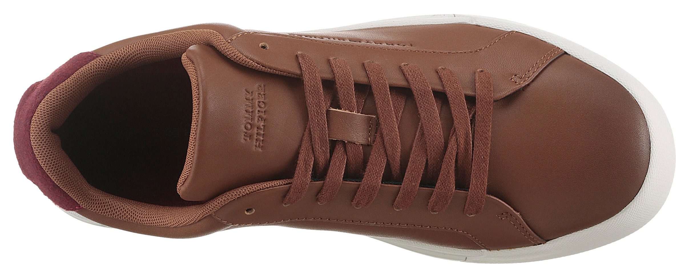 Tommy Hilfiger Plateausneaker »TH COURT SEASONAL WINTER 4A«, Freitzeitschuh, Schnürschuh, Halbschuh mit gepolstertem Schaftrand