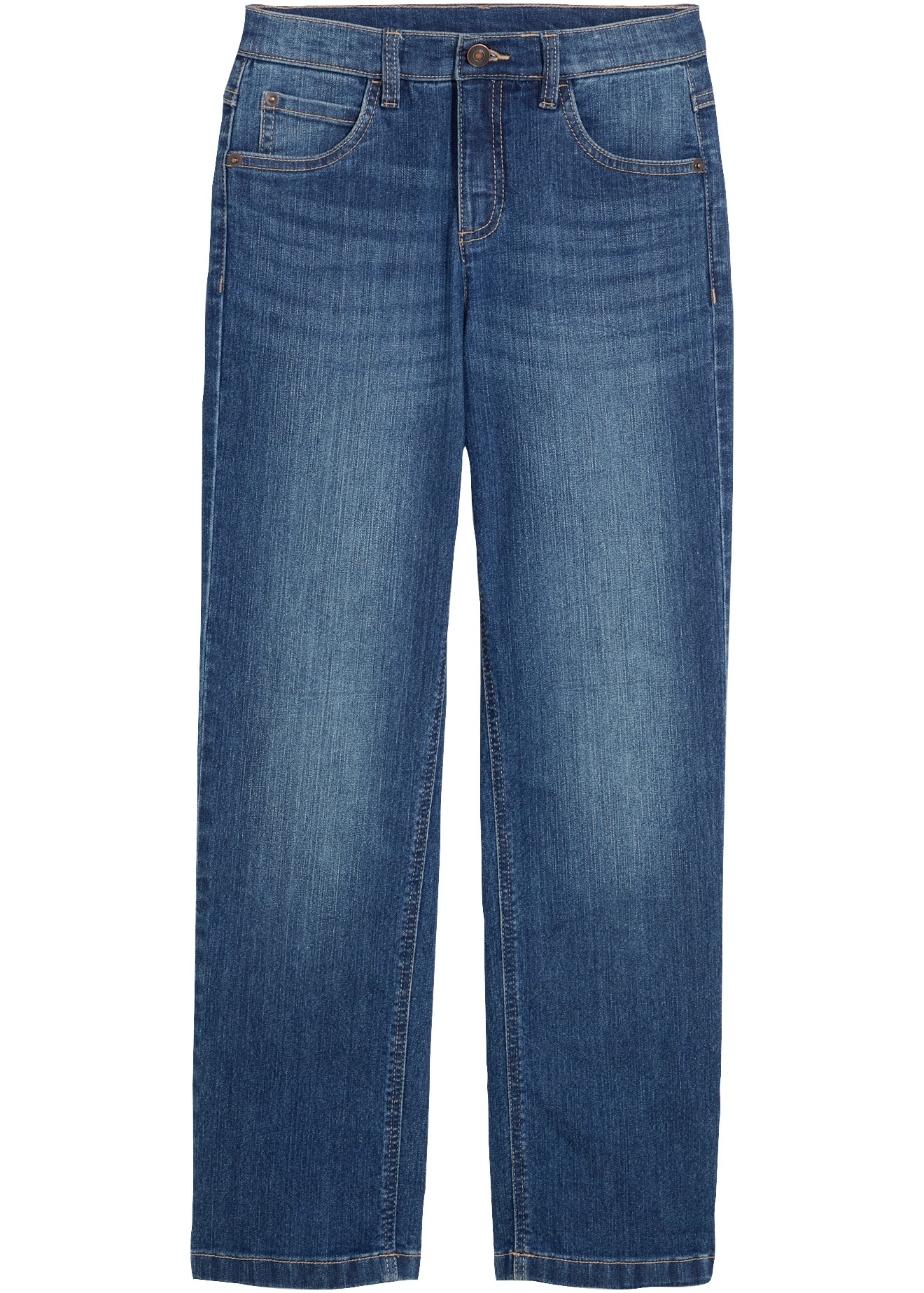bonprix Straight-Jeans für Mädchen, Regular Fit, mit mittelhohem Bund, gerader Schnitt