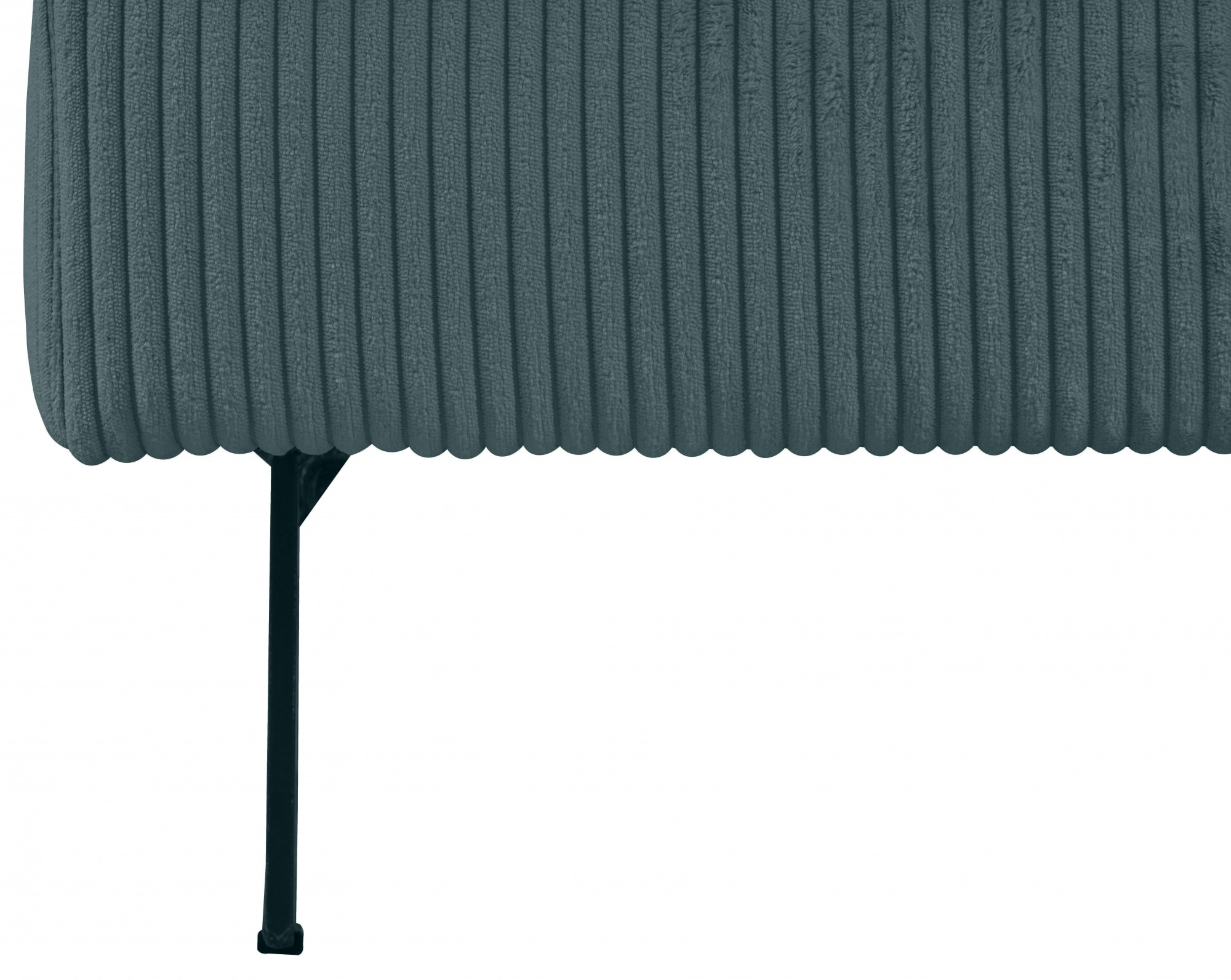 Places of Style Hocker »Pinto«, mit Keder, Metallfüßen und auch in Cord Bezug erhältlich