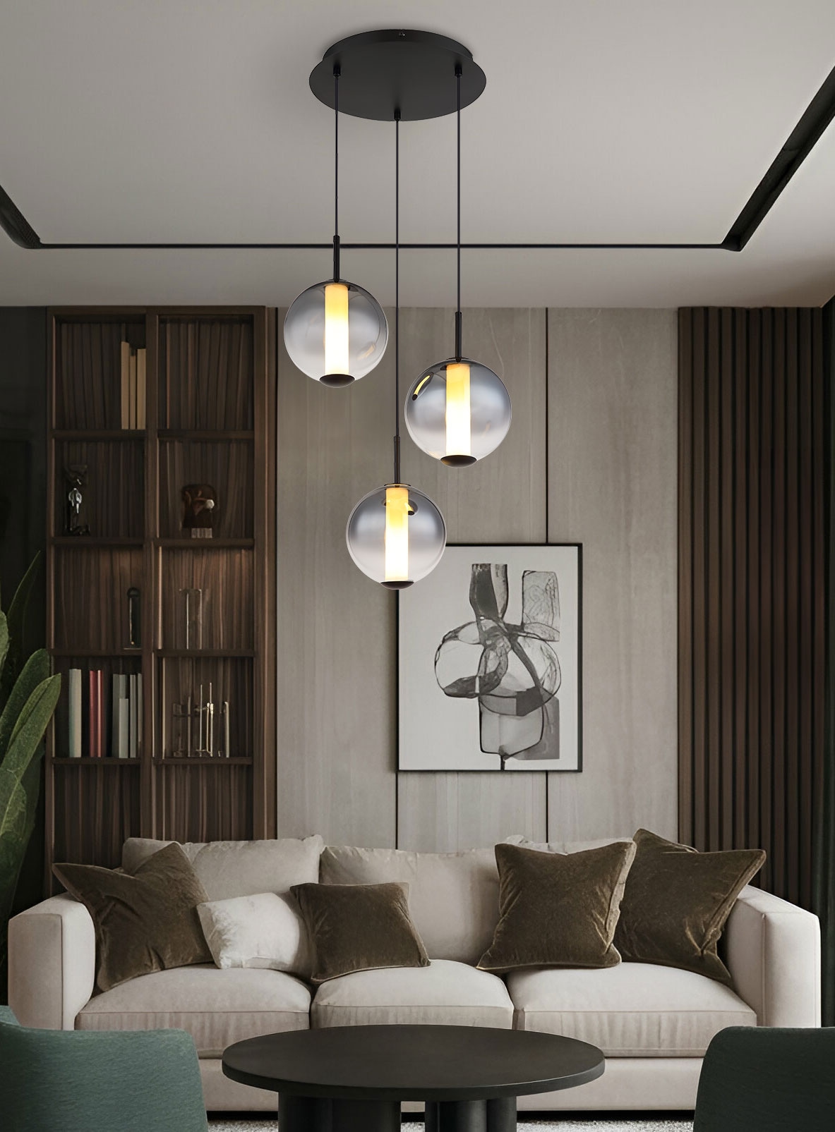 GLOBO LIGHTING Hängeleuchte »LACY« LED-Modul 1 Stk. Warmweiß Hängelampe Ess günstig online kaufen