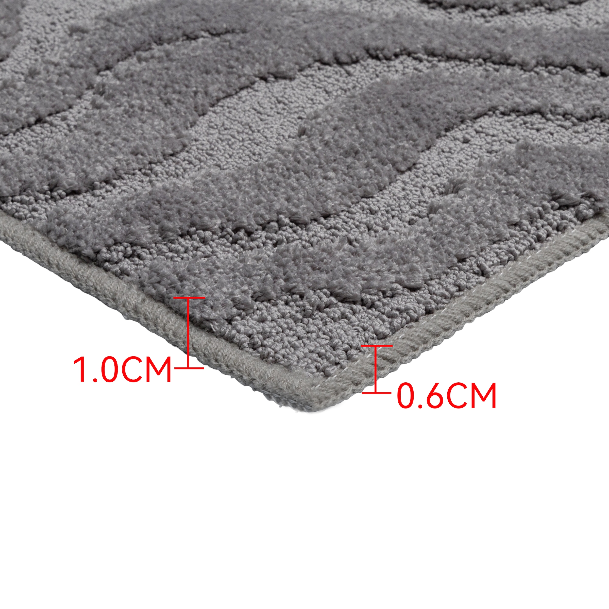 OTTO home Badematte »Wave, Badvorleger, Badezimmer Teppich« Höhe 10 mm rutschhemmend beschichtet fußbodenheizungsgeeignet | schnell trocknend Hoch-Tief-Effekt, modernes Muster, Welle, Badteppich, Duschvorleger