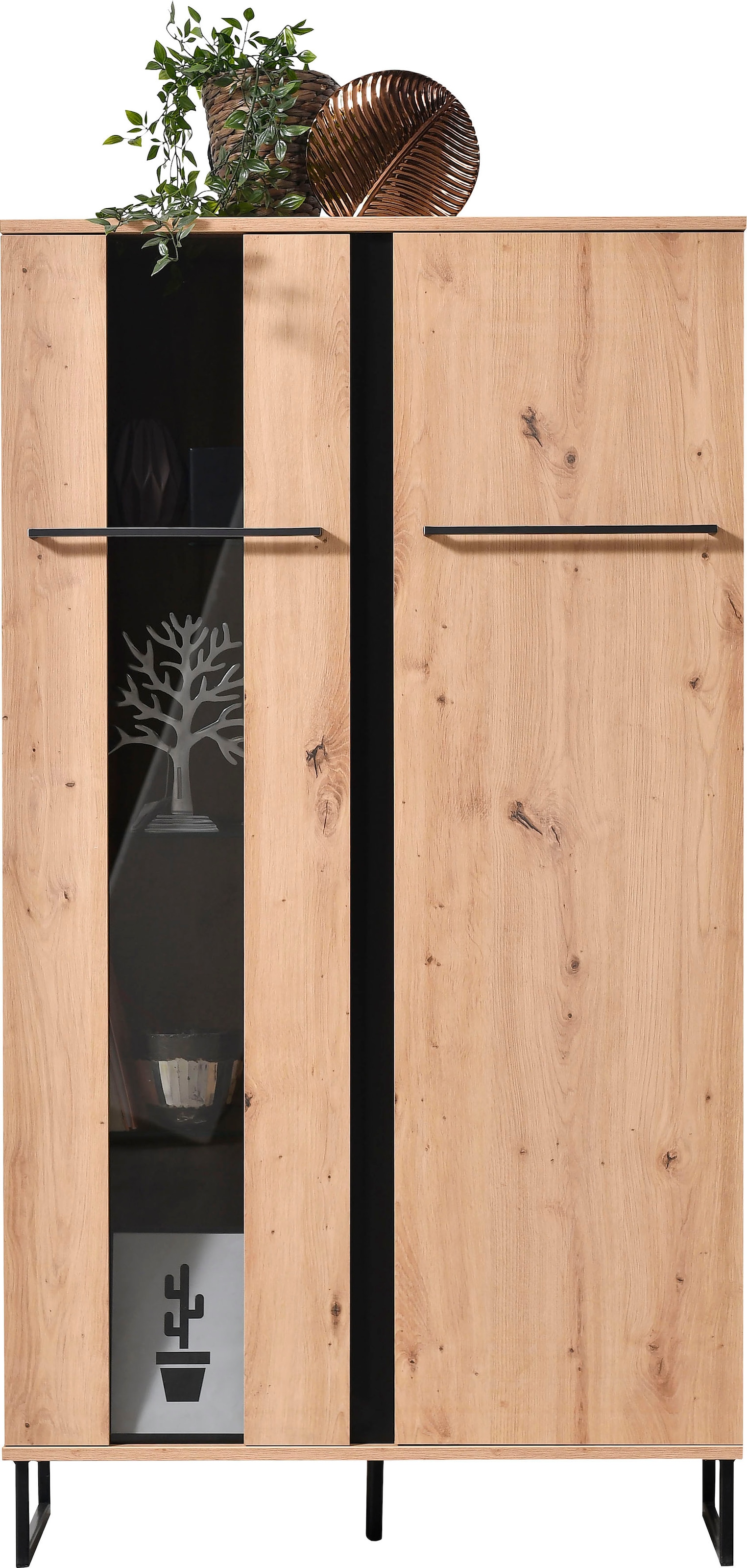 INOSIGN Highboard »Sardinia«, Vitrine, Breite 84 cm