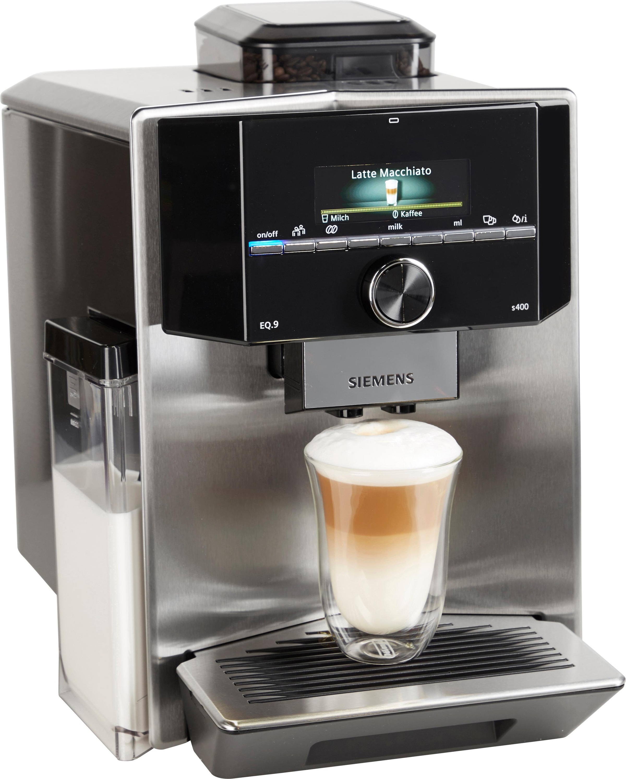 Bild von SIEMENS Kaffeevollautomat »EQ.9 s400 TI924501DE«, extra leise, automatische Milchsystem-Reinigung, bis zu 6 Profile