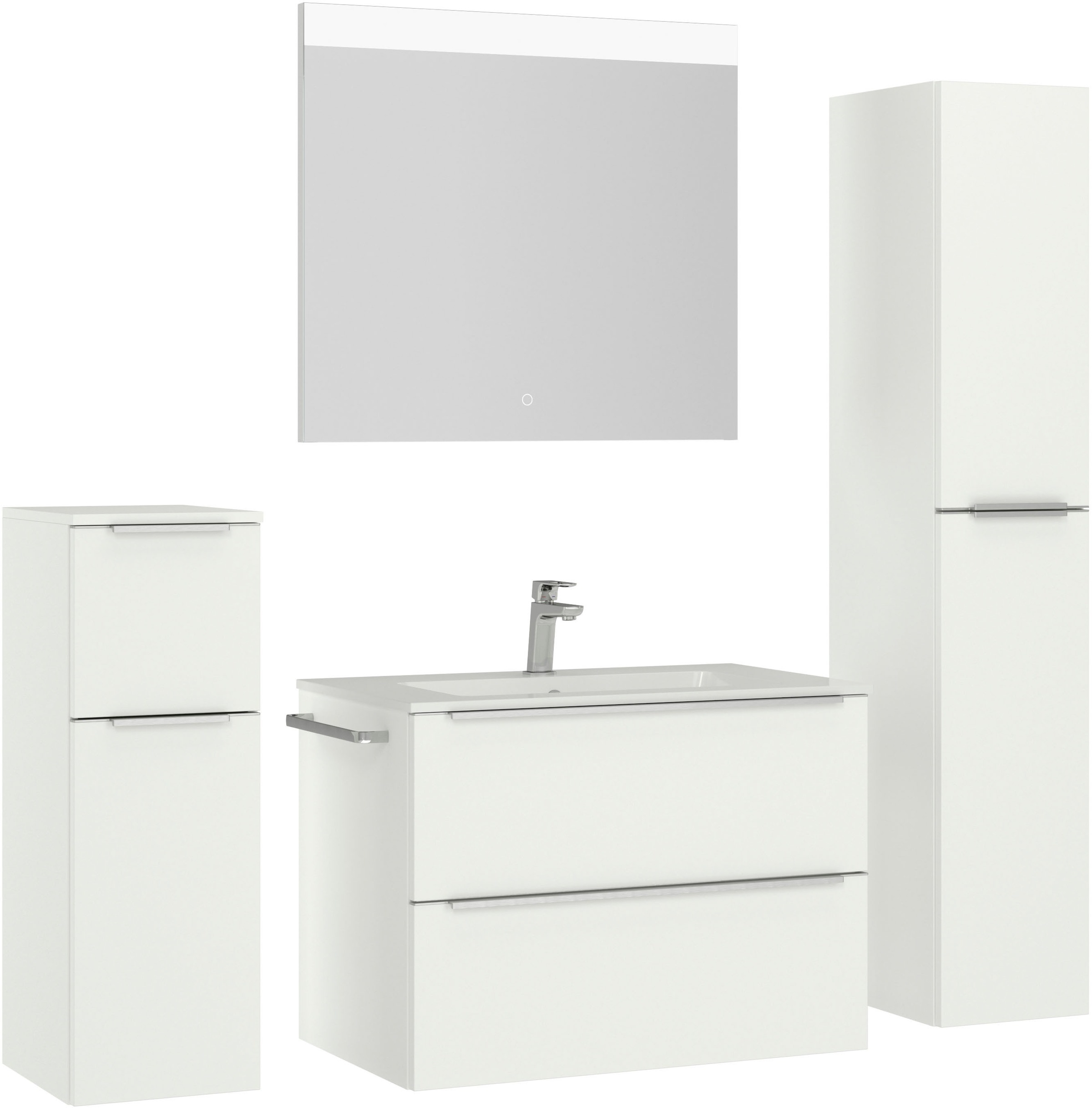 nobilia® Badmöbel-Set »Levere«, (4 St., vormontiert, mit Soft-Close), inkl. günstig online kaufen