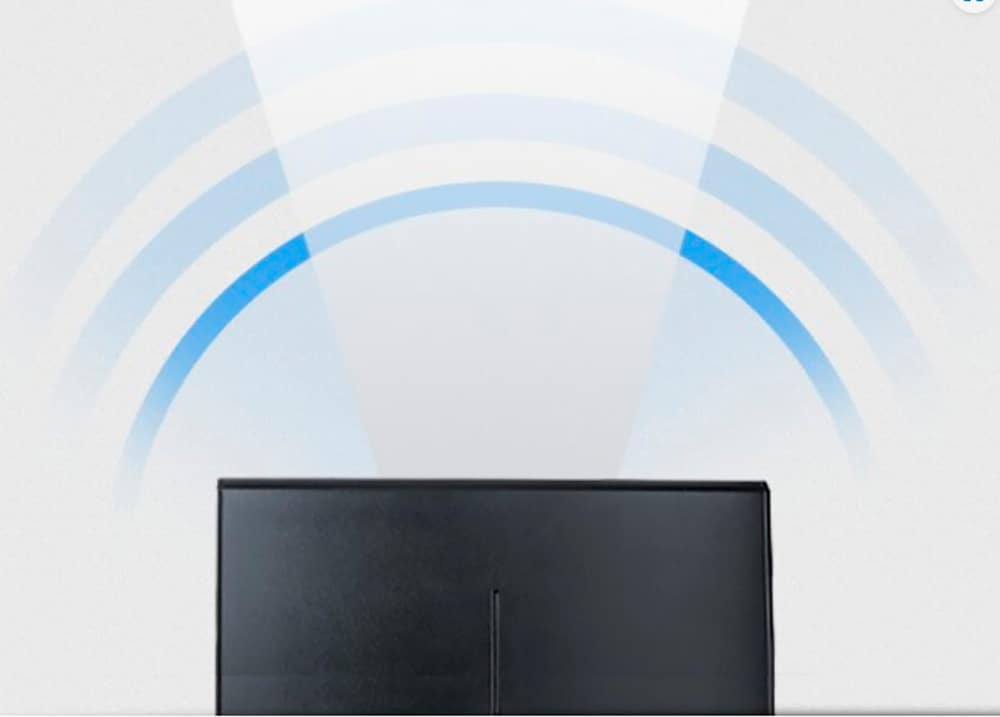 One for All Innenantenne »SV 9385-5G« DVB-T | DVB-T2 | UKW für Innenbereich Verstärkung 47 dB Alu STAND Antenne 5G black