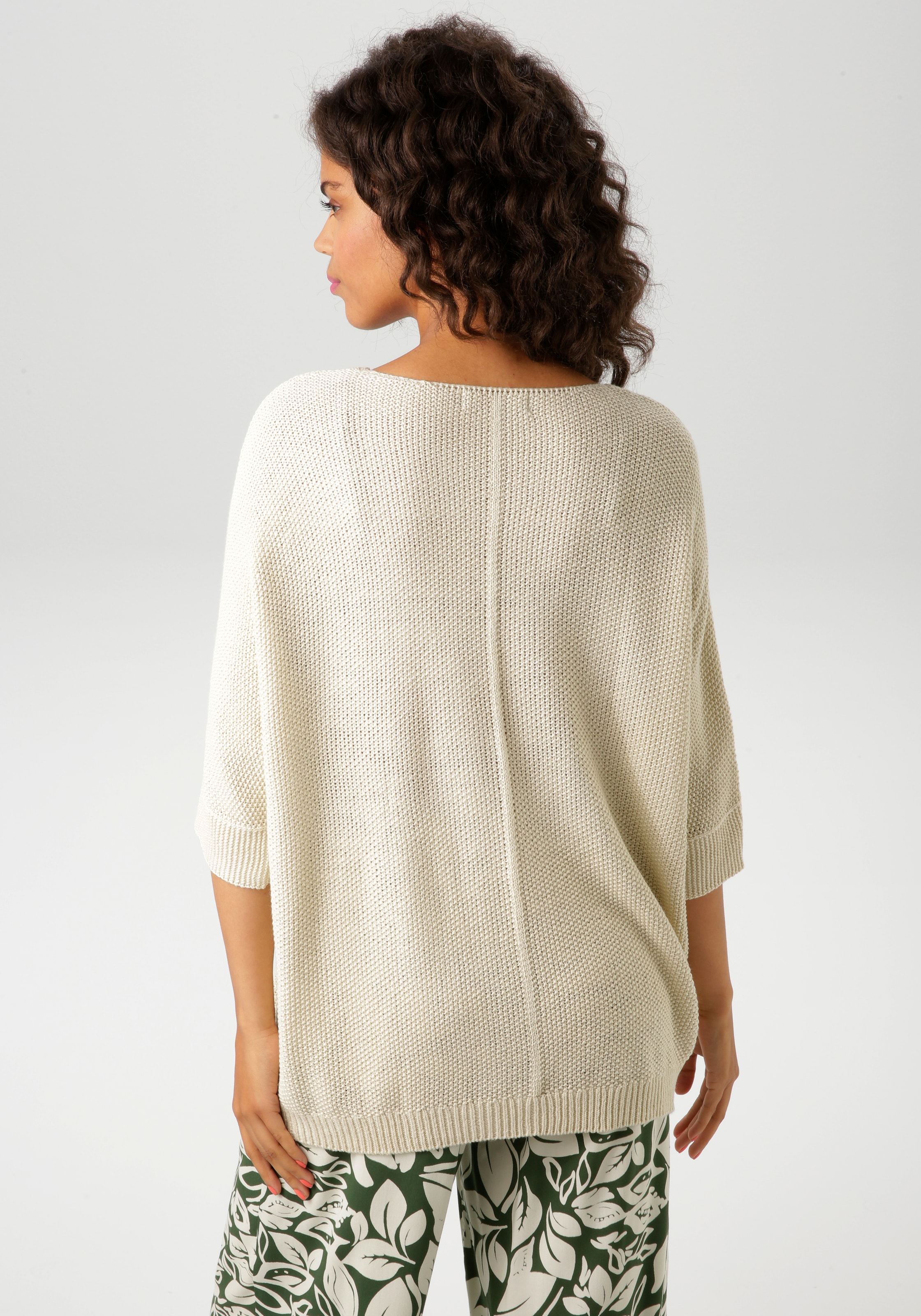 Aniston CASUAL Strickpullover, im ausdrucksvollem Perl-Muster - NEUE KOLLEKTION