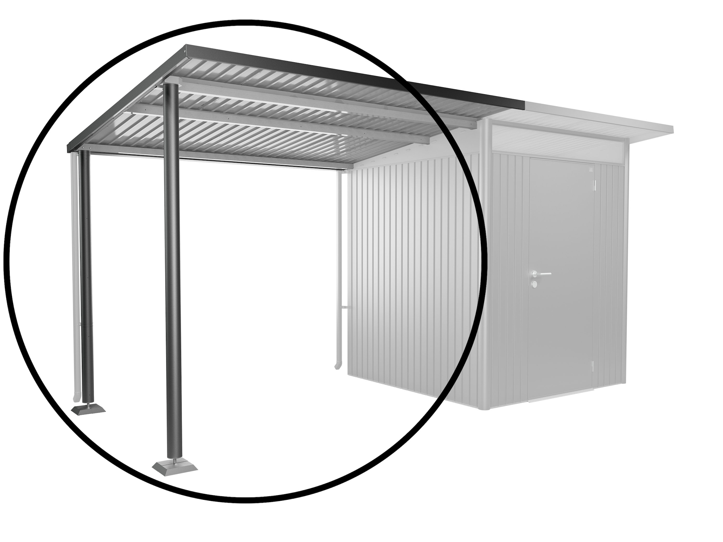 Biohort Gerätehaus-Anbaudach »für AvantGarde A1/A5 Gr. L verschiedene Farben«