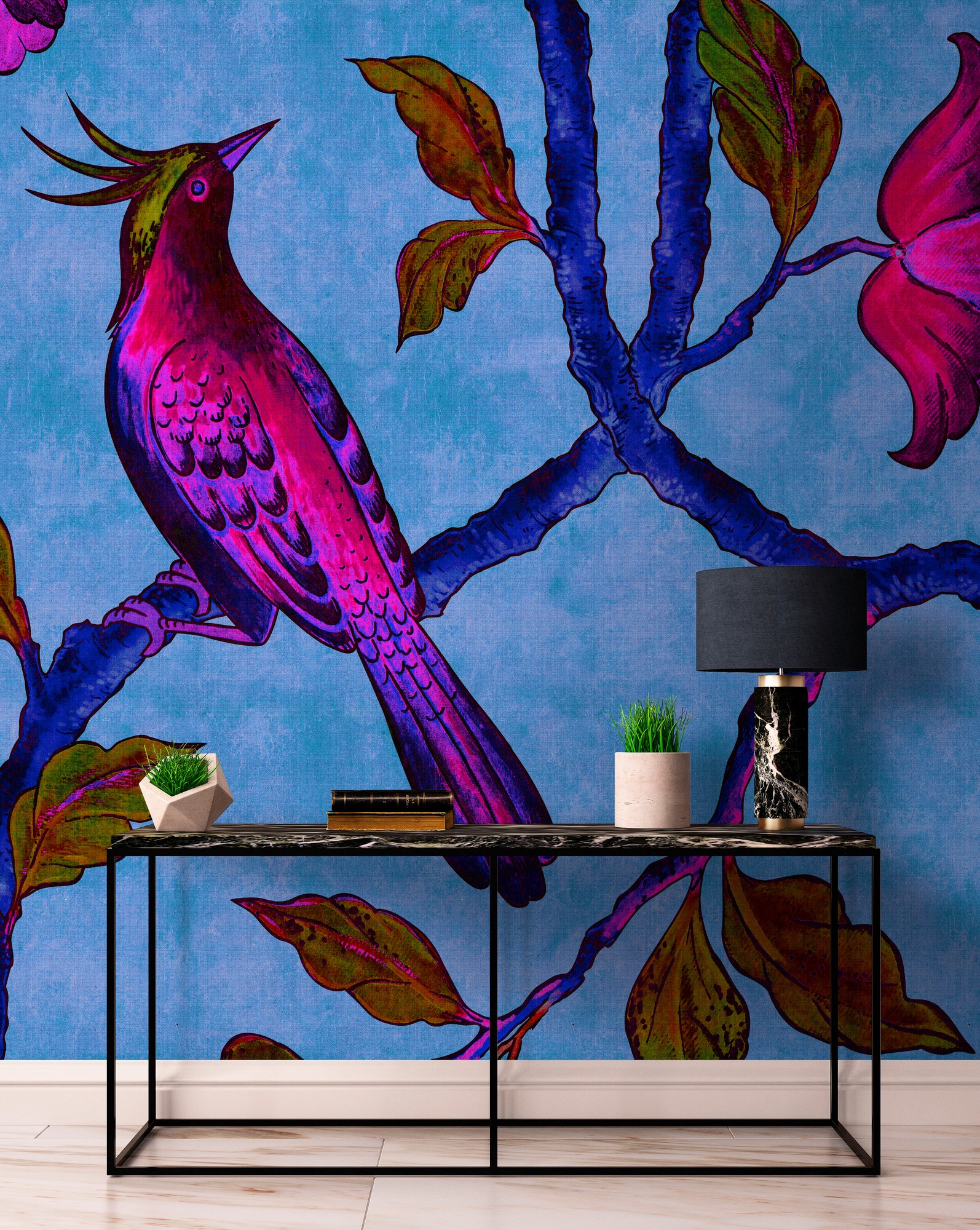 living walls Fototapete »Walls by Patel Bird Of Paradise 1« glatt Vlies, Wand, Schräge
