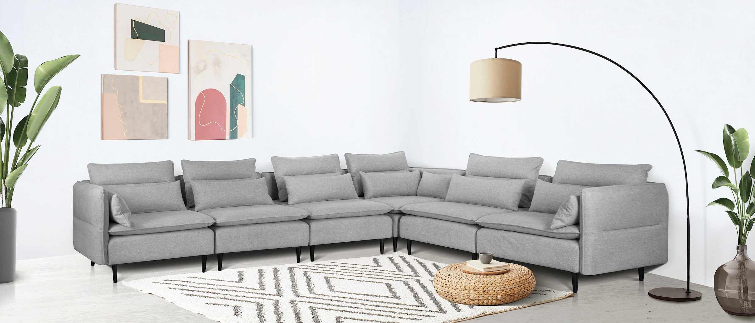 andas Ecksofa »ALVIK L-Form«, zusammengesetzt aus Modulen, erweiterbar mit günstig online kaufen