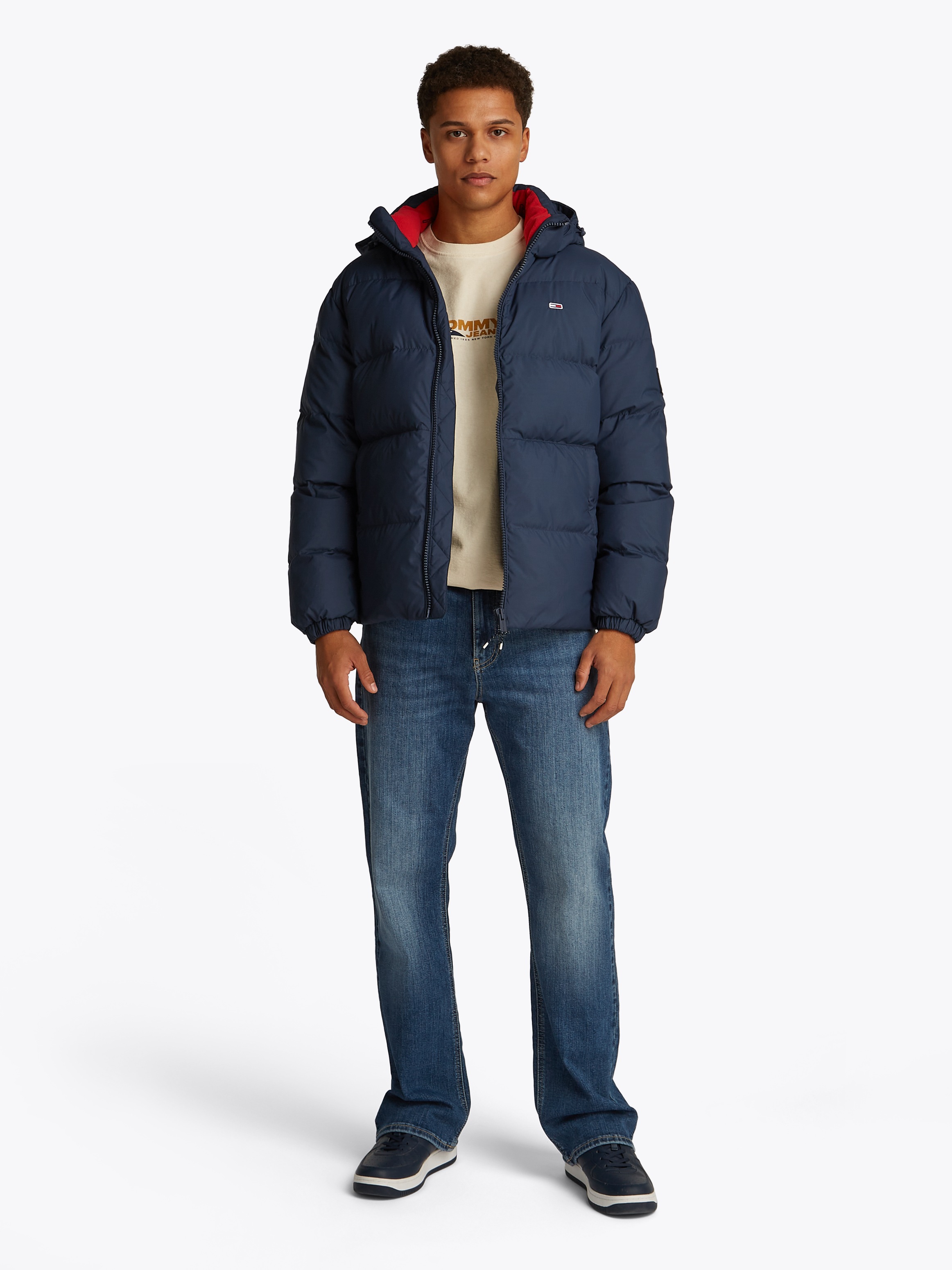 Tommy Jeans Steppjacke »TJM ESSENTIAL DOWN JACKET EXT«, mit Kapuze, Daunenjacke, Übergangsjacke Winterjacke Outdoorjacke Gefüttert