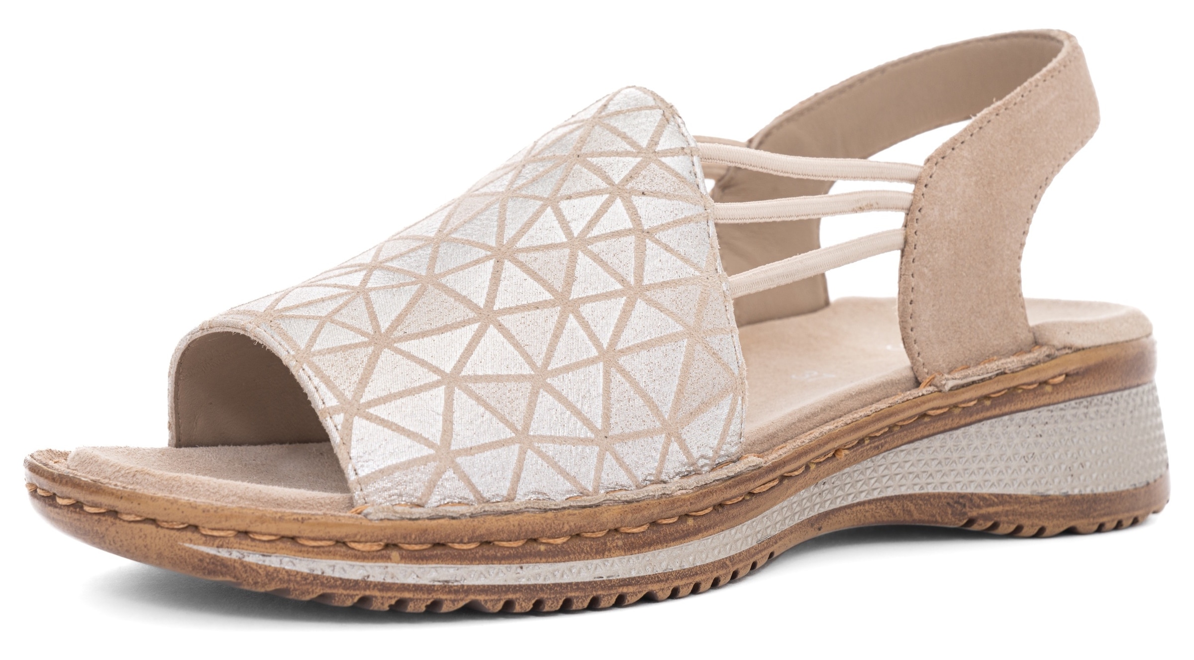 Ara Riemchensandale »HAWAII«, Sommerschuh, Sandalette, Keilabsatz, mit Stretch-Bänder, G-Weite