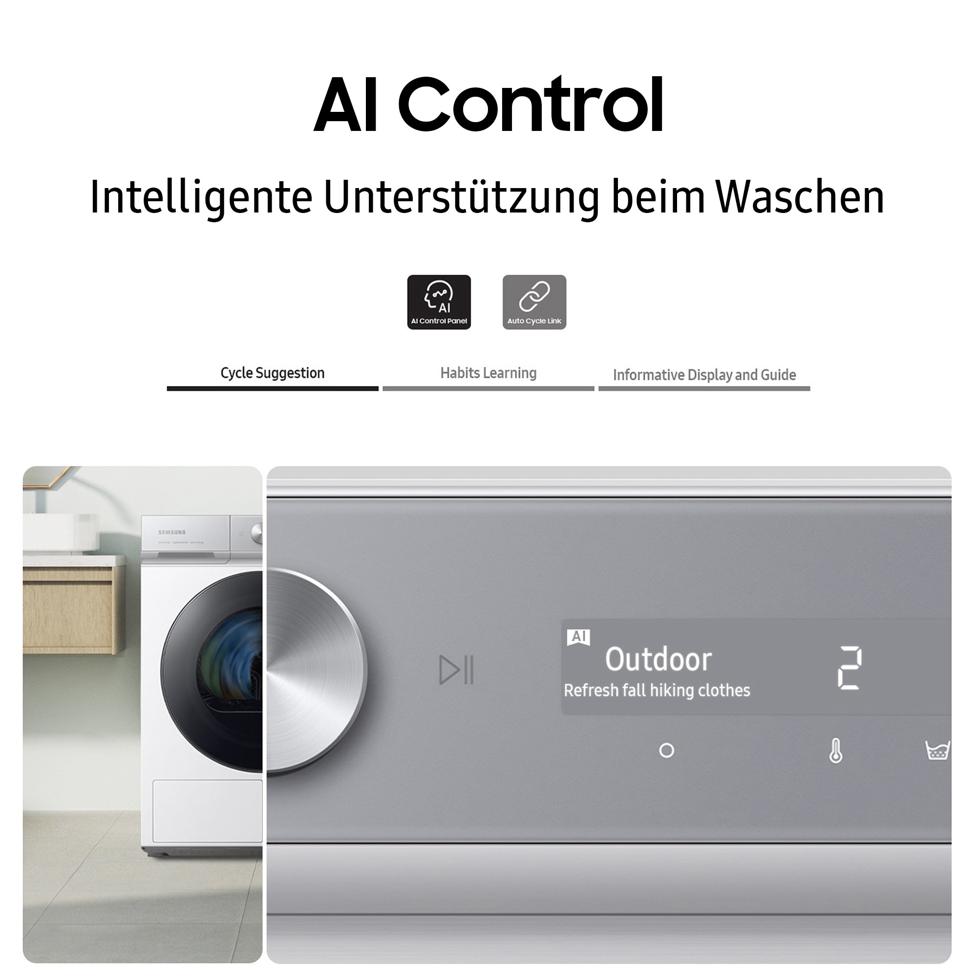 Samsung Wärmepumpentrockner »DV90BB7445GW«, 9 kg
