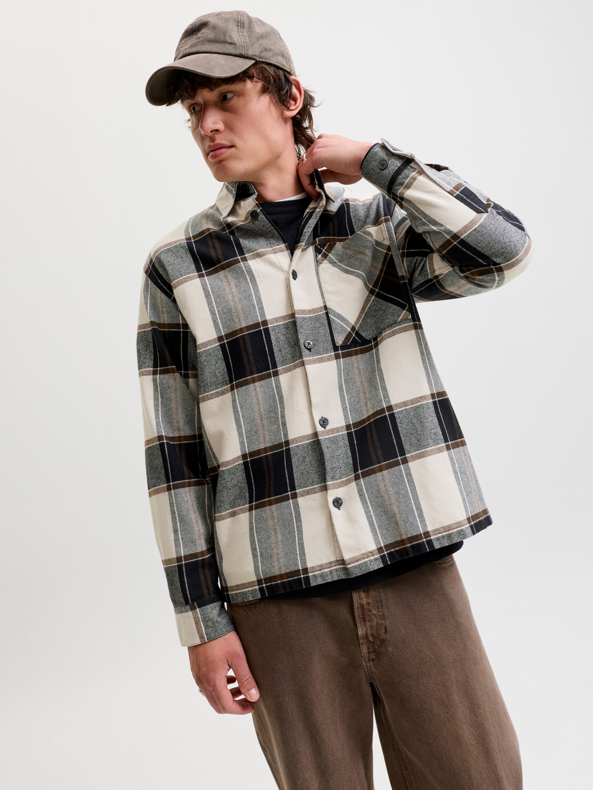 Jack & Jones Langarmhemd »JJEJACKSON OVERSHIRT LS SN« Baumwolle, relaxed fit