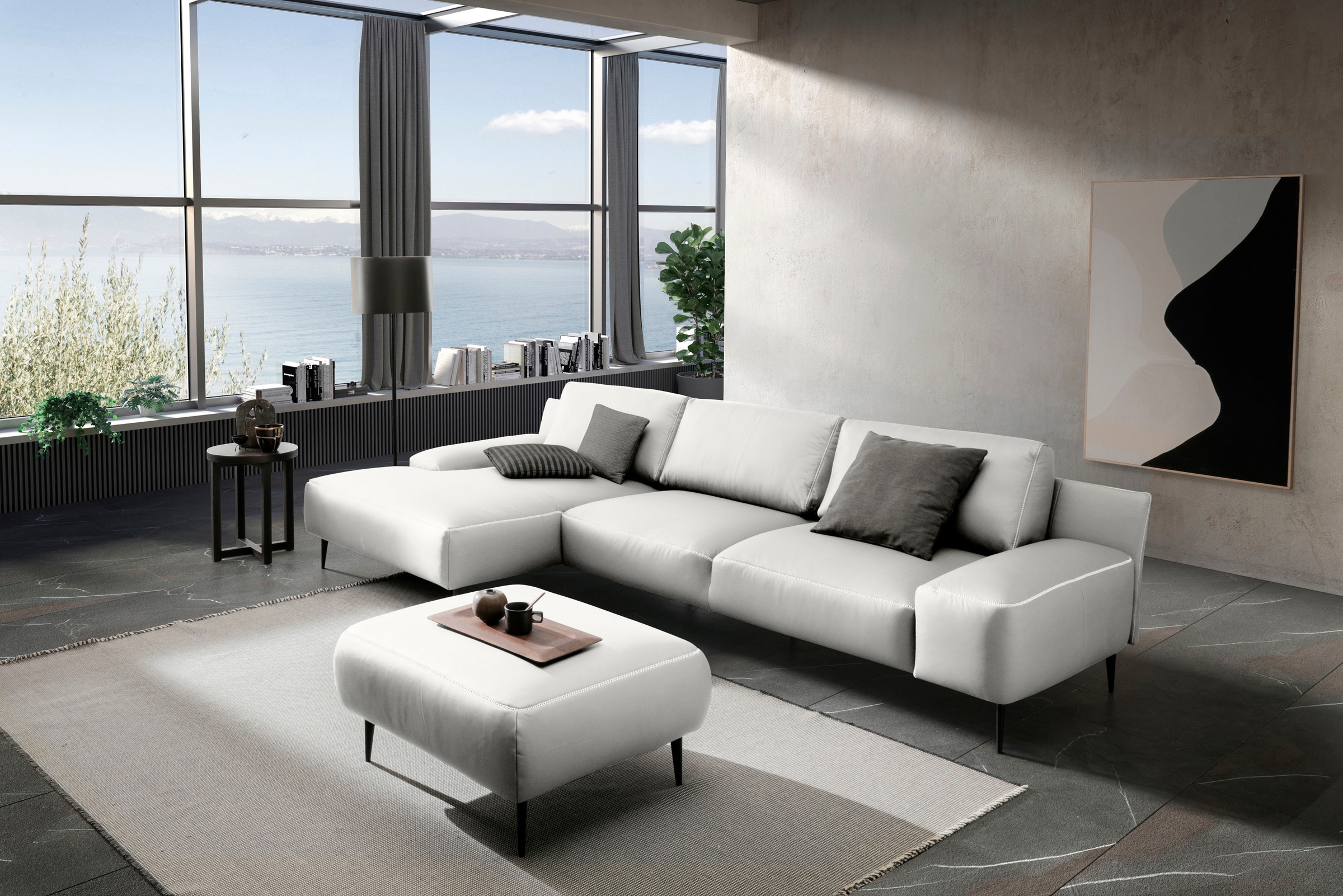 designwerk Ecksofa "Forma L-Form, zeitloses Designsofa mit aktuellem Fuß", günstig online kaufen