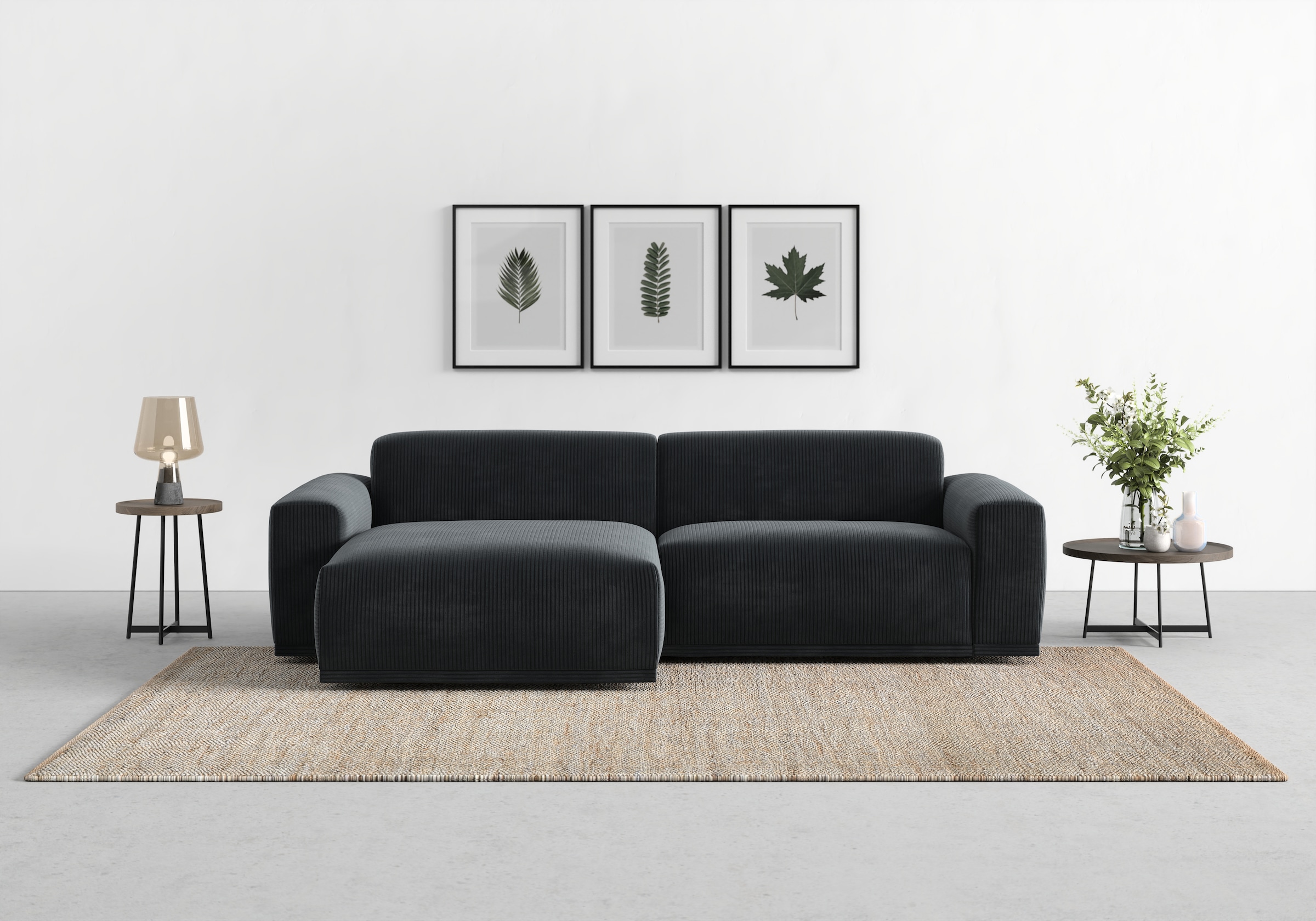 TRENDMANUFAKTUR Ecksofa Braga, mit hochwertigem Kaltschaum, L-Form, in Cord günstig online kaufen