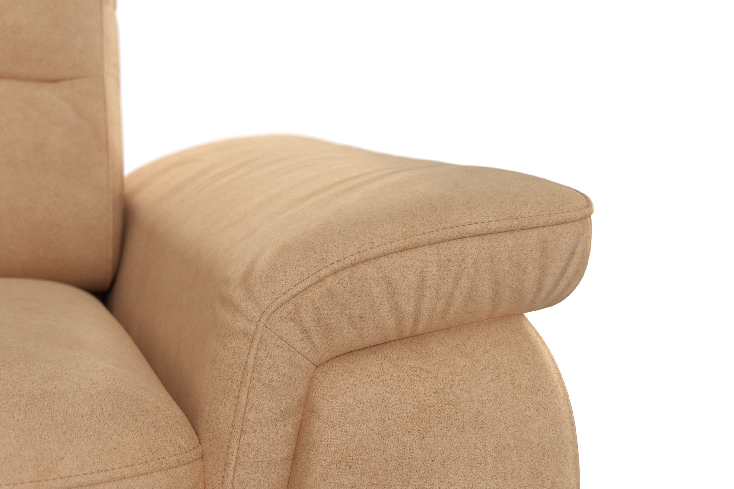 sit&more Ecksofa »Sinatra L-Form«, optinal mit Kopfteilverstellung und Armteilfunktion, Metallfüße