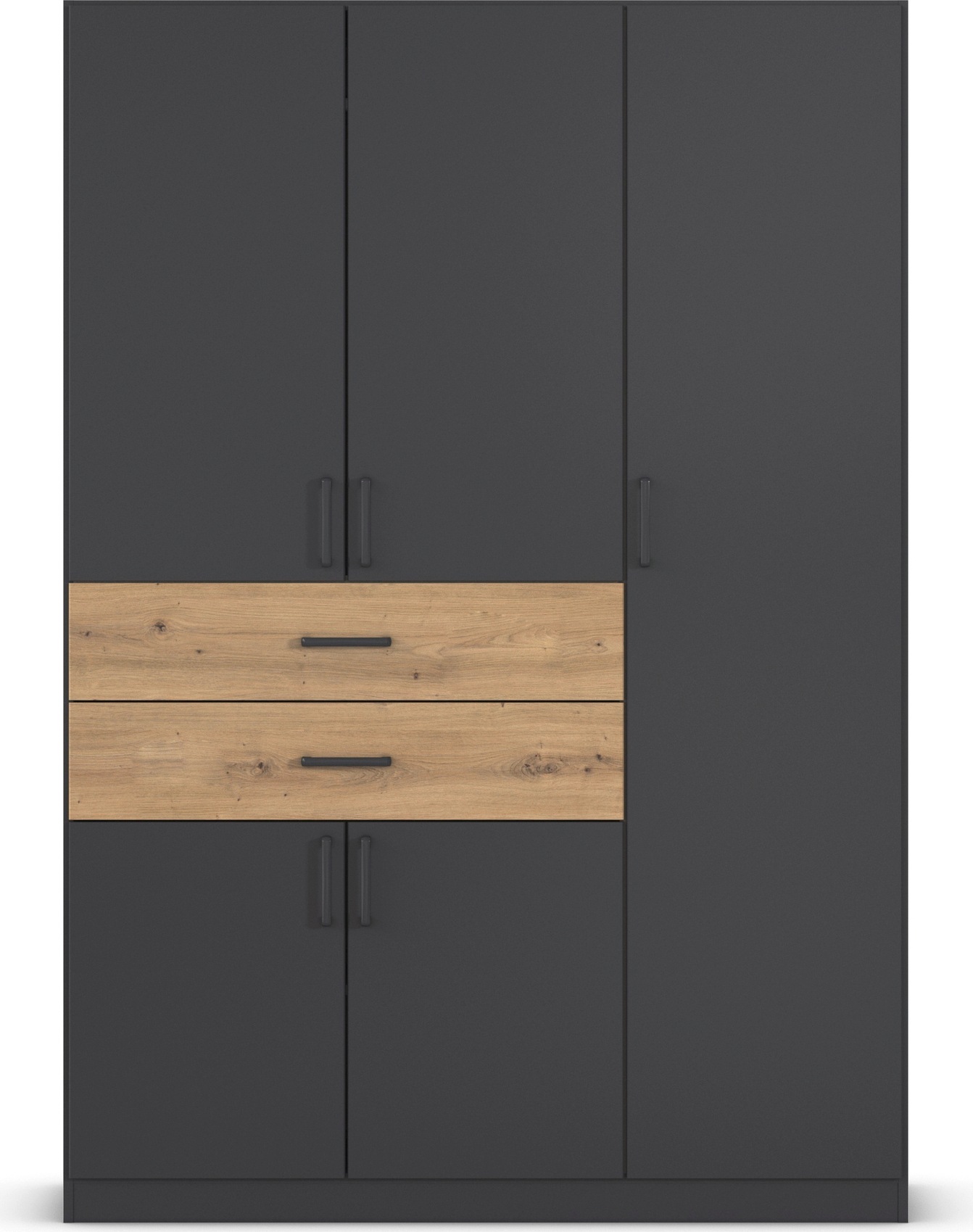 rauch Drehtürenschrank »Kleiderschrank Schrank Garderobe MAIKA mit Dekor-Front«, 2 Schubladen, in verschiedenen Breiten, Höhen, Farben, MADE IN GERMANY