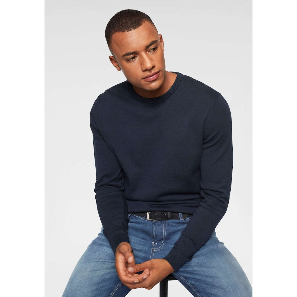 Jack & Jones Rundhalspullover »BASIC KNIT CREW NECK«