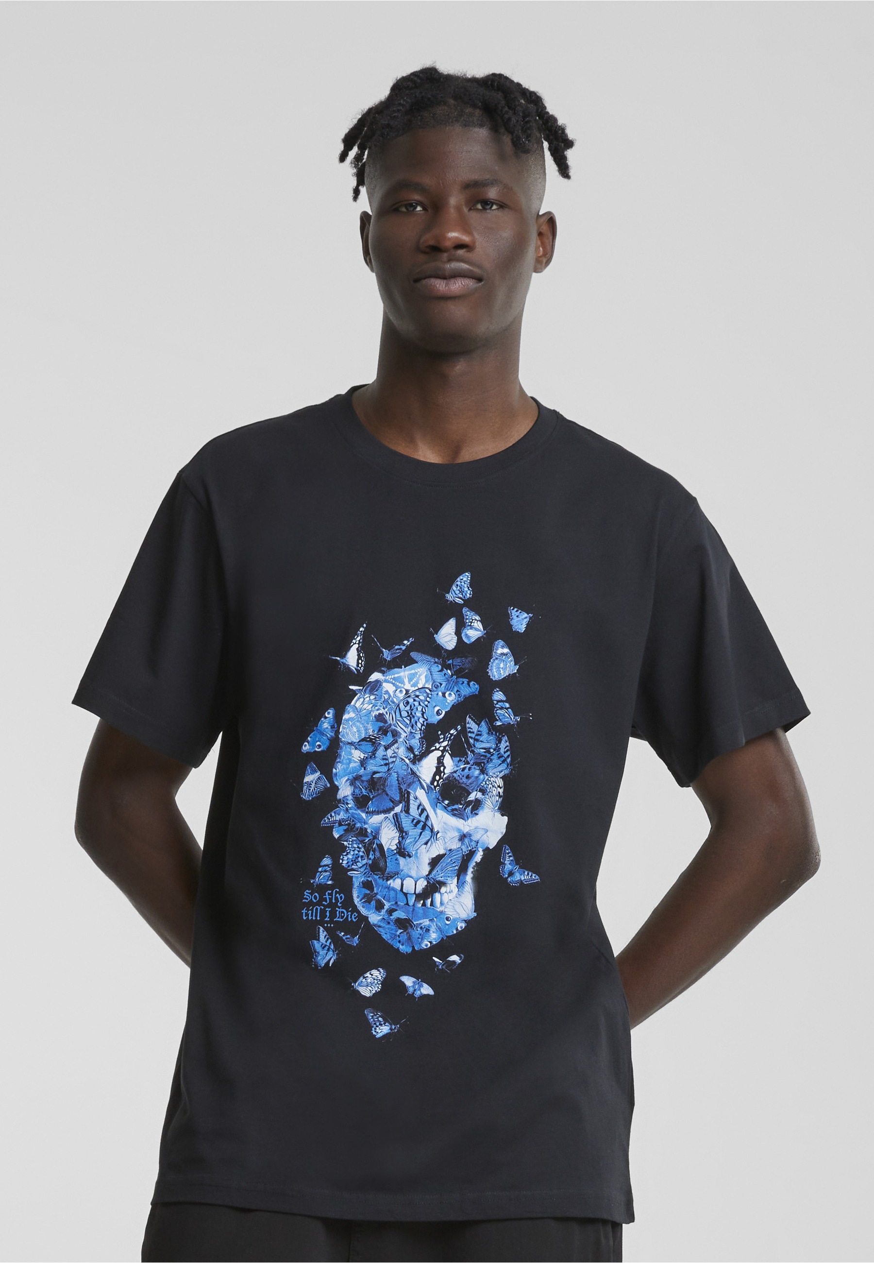 MisterTee T-Shirt »MisterTee Herren Butterfly Skull Tee« 1 Stk.