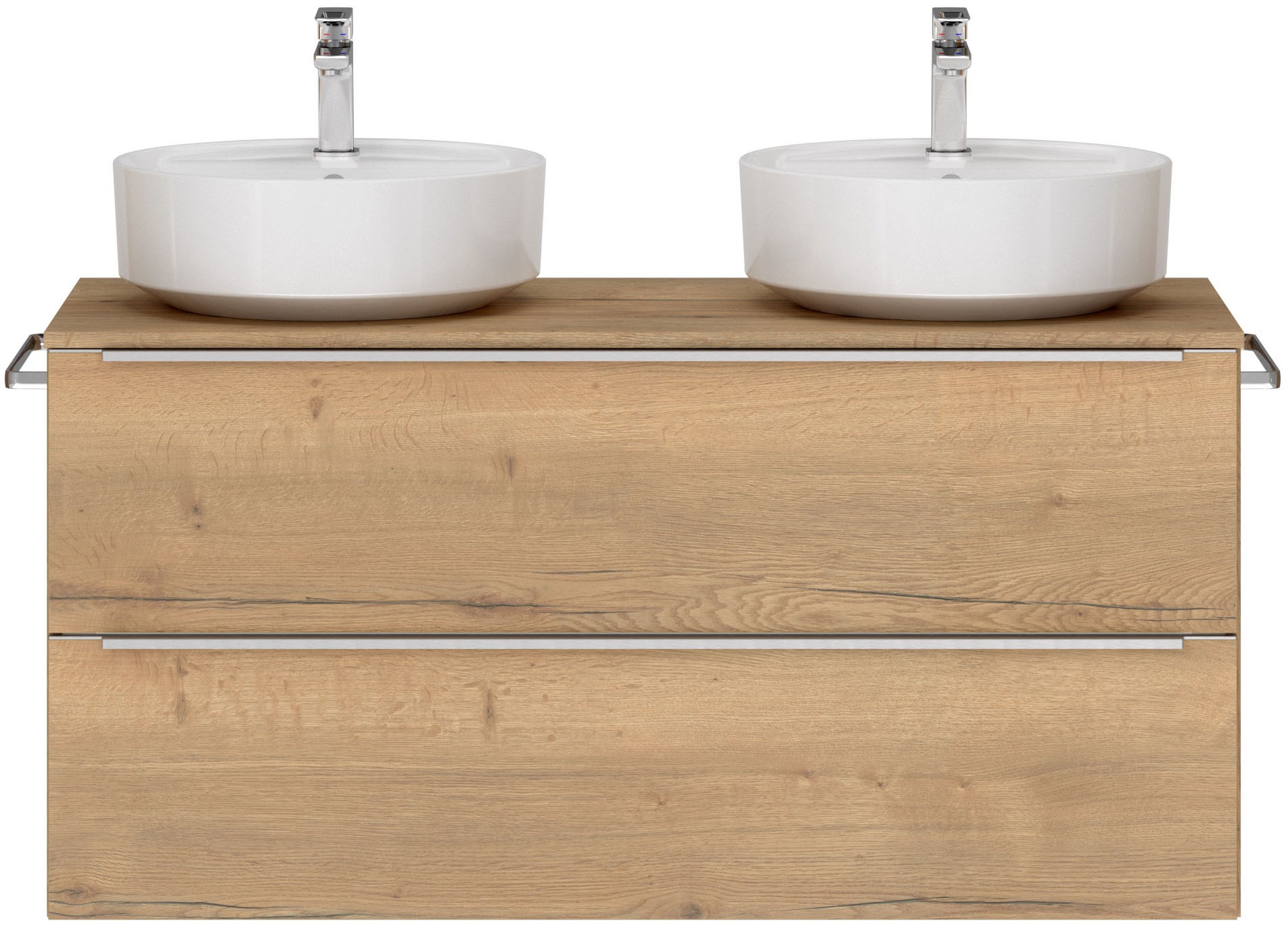 nobilia® Waschtisch-Set »Alvene«, (1 St., mit Doppelwaschplatz, vormontiert günstig online kaufen