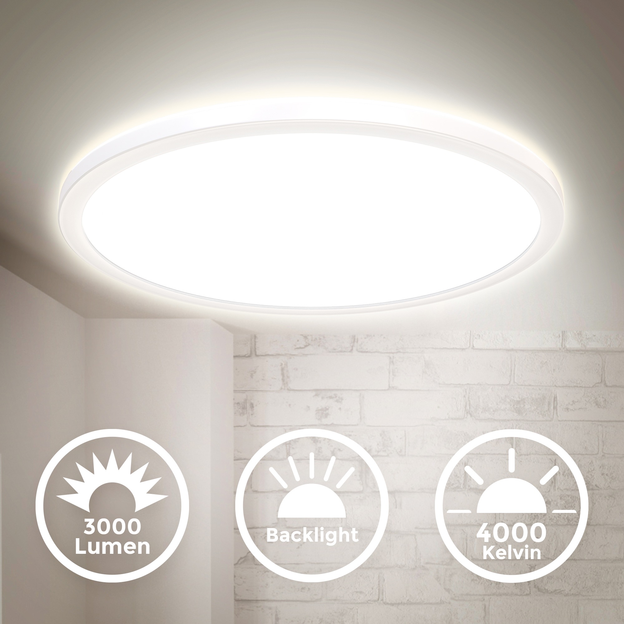 B.K.Licht Panel, 1 flammig, Leuchtmittel LED-Modul   LED fest integriert, D günstig online kaufen
