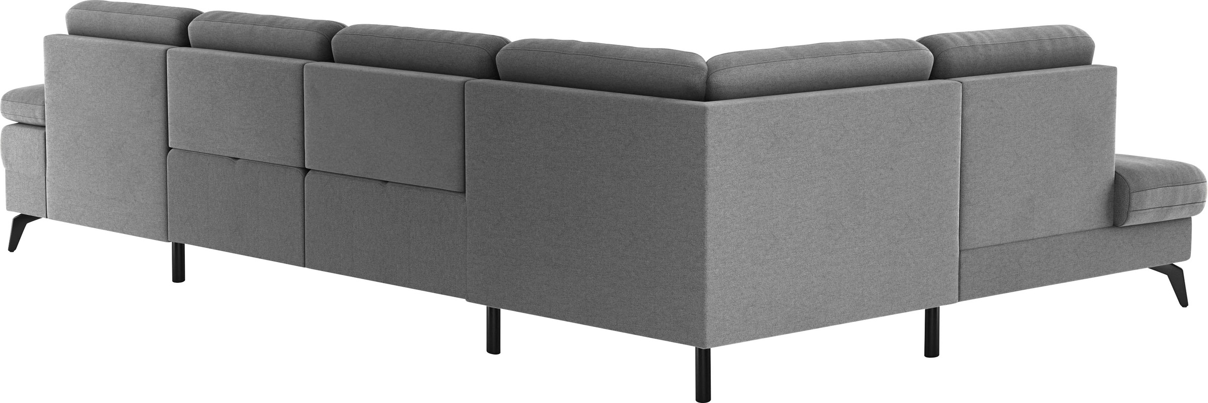 sit&more Wohnlandschaft »Morris U-Form, inkl. Sitztiefenverstellung«, wahlweise mit Armteilverstellung, Bettfunktion & Bettkasten