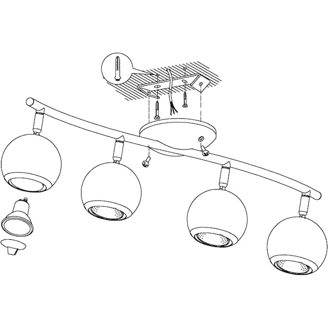 EGLO LED Deckenspots »BIMEDA«, 4 flammig-flammig, LED Deckenleuchte, LED  Deckenlampe auf Rechnung bestellen
