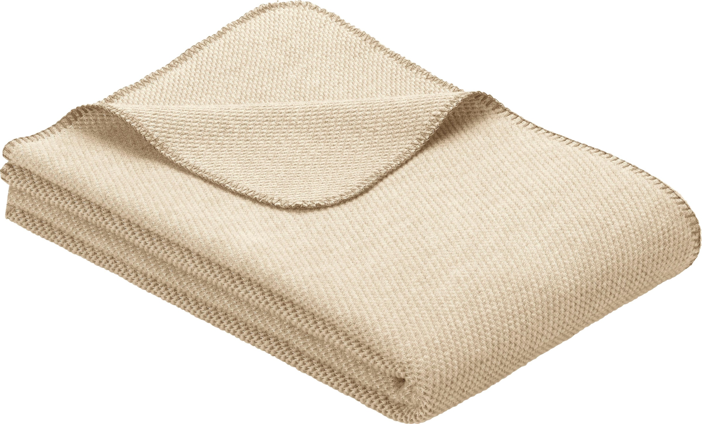 IBENA Wolldecke »Jacquard Decke Auckland«, nachhaltig aus Bio-Baumwolle,  Kuscheldecke bequem und schnell bestellen