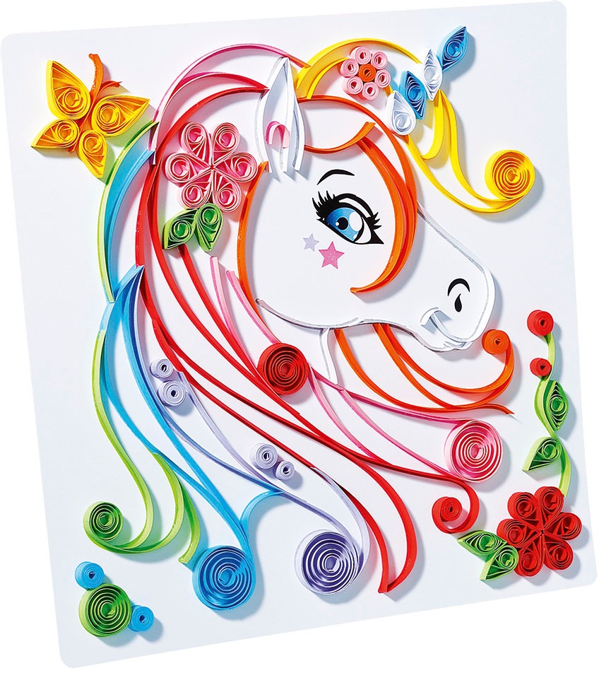 Ravensburger Kreativset »Paper Art Flowers & Unicorn«, Made in Europe