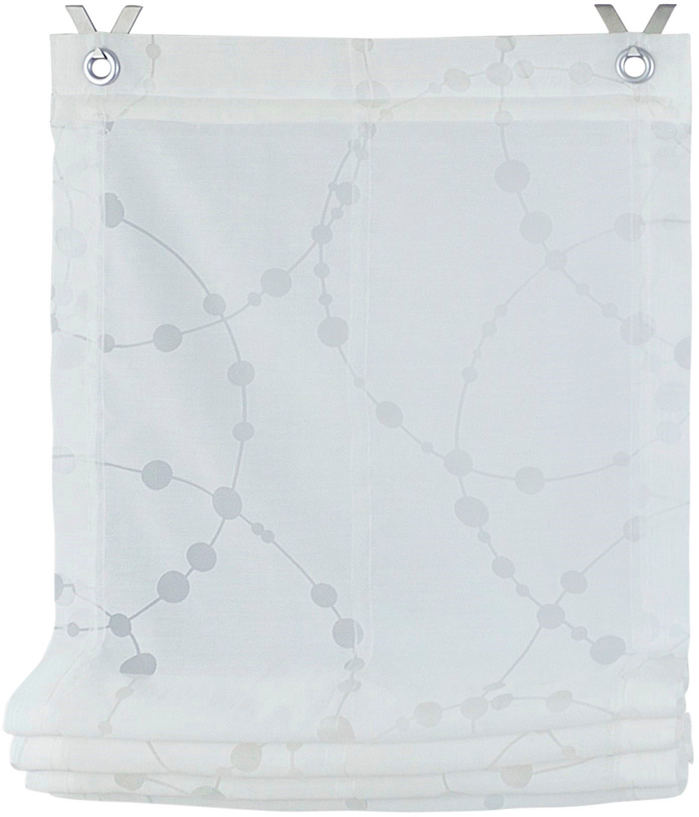 Kutti Raffrollo "Cadena" mit Hakenaufhängung ohne Bohren freihängend weiß, günstig online kaufen