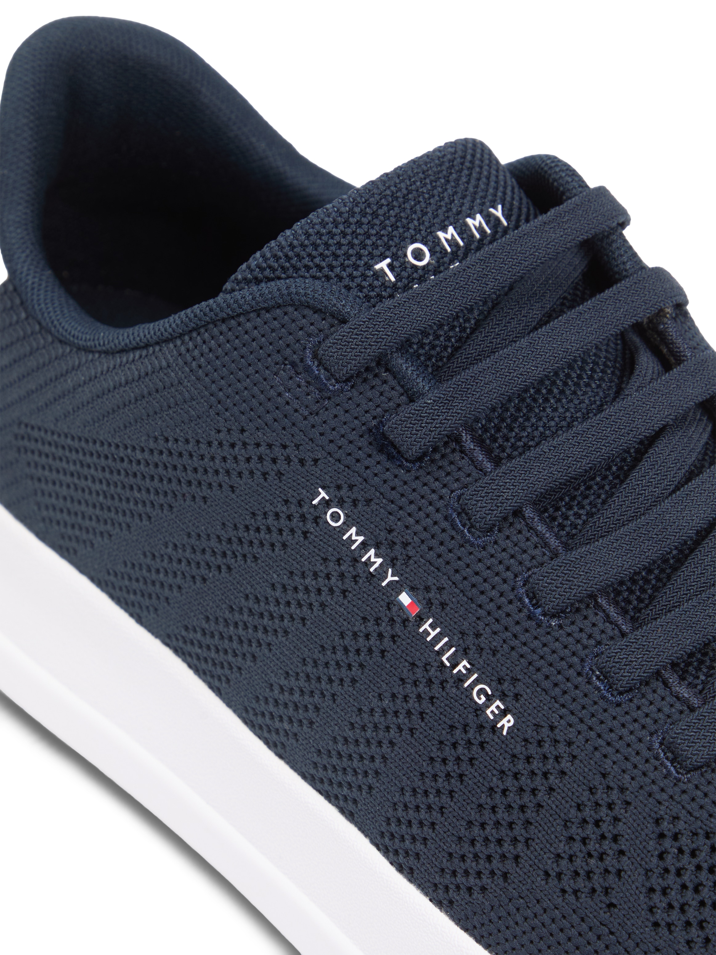 Tommy Hilfiger Slip-On Sneaker »TH COURT KNIT«  Freizeitschuh, Halbschuh, Schlüpfschuh in modischer Strick-Optik