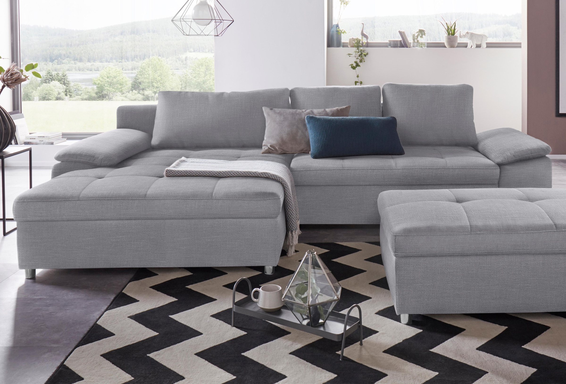sit&more Ecksofa Labene, wahlweise mit Bettfunktion und Bettkasten, inkl. R günstig online kaufen