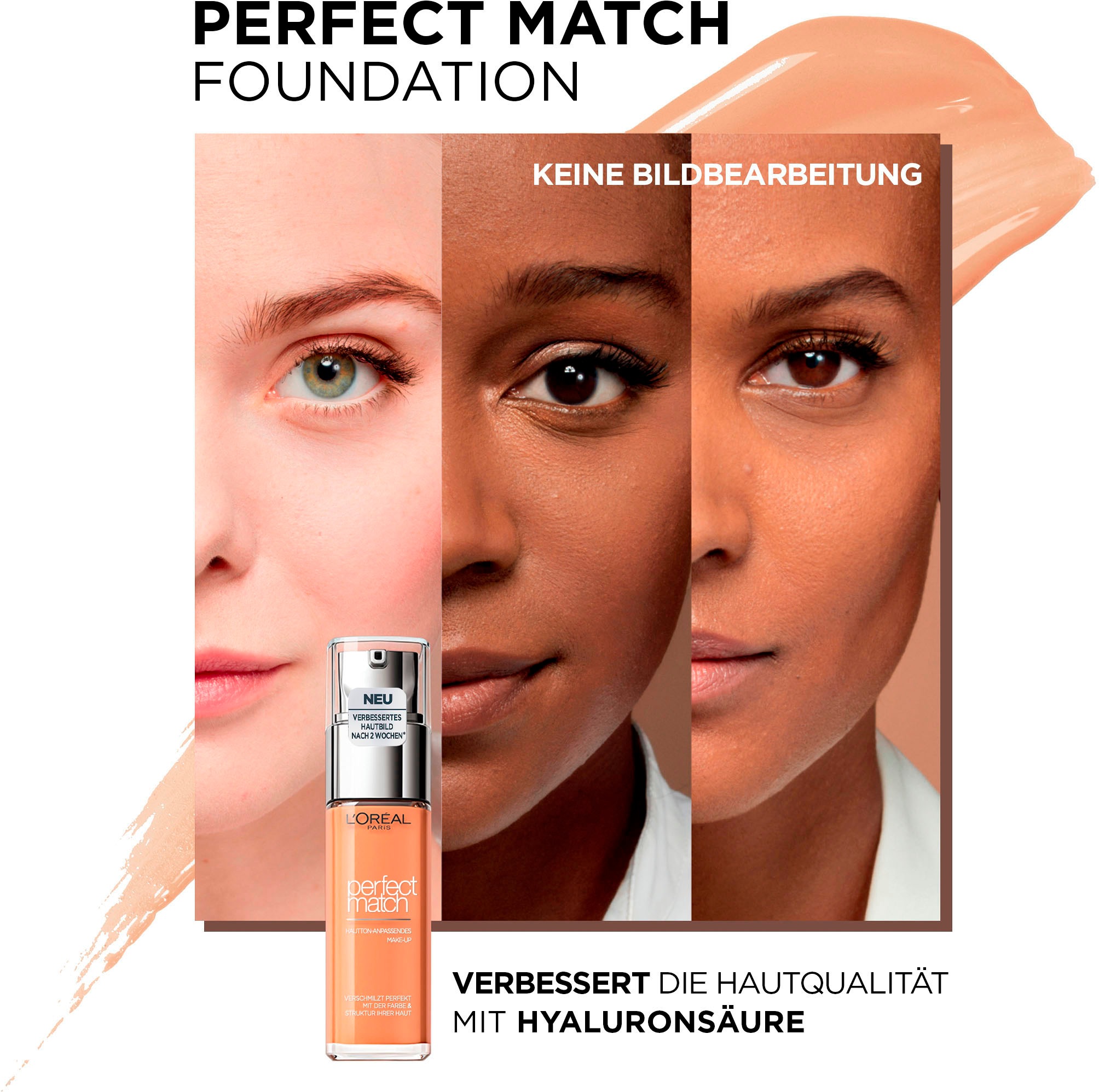 L'ORÉAL PARIS Foundation »Perfect Match Make-Up Doppelpack«, mit langanhaltender Formel