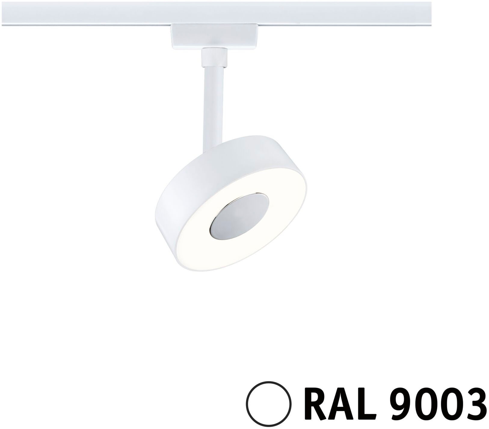 Paulmann Schienensystem-Leuchten »URail LED Schienenspot 3-Step-Dim Circle Einzelspot Signalweiß«, Memoryfunktion, mehrere Helligkeitsstufen