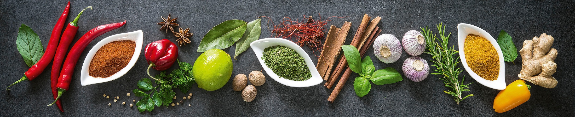 EXPRESS KÜCHEN Küchenrückwand »Gewürze« bunt