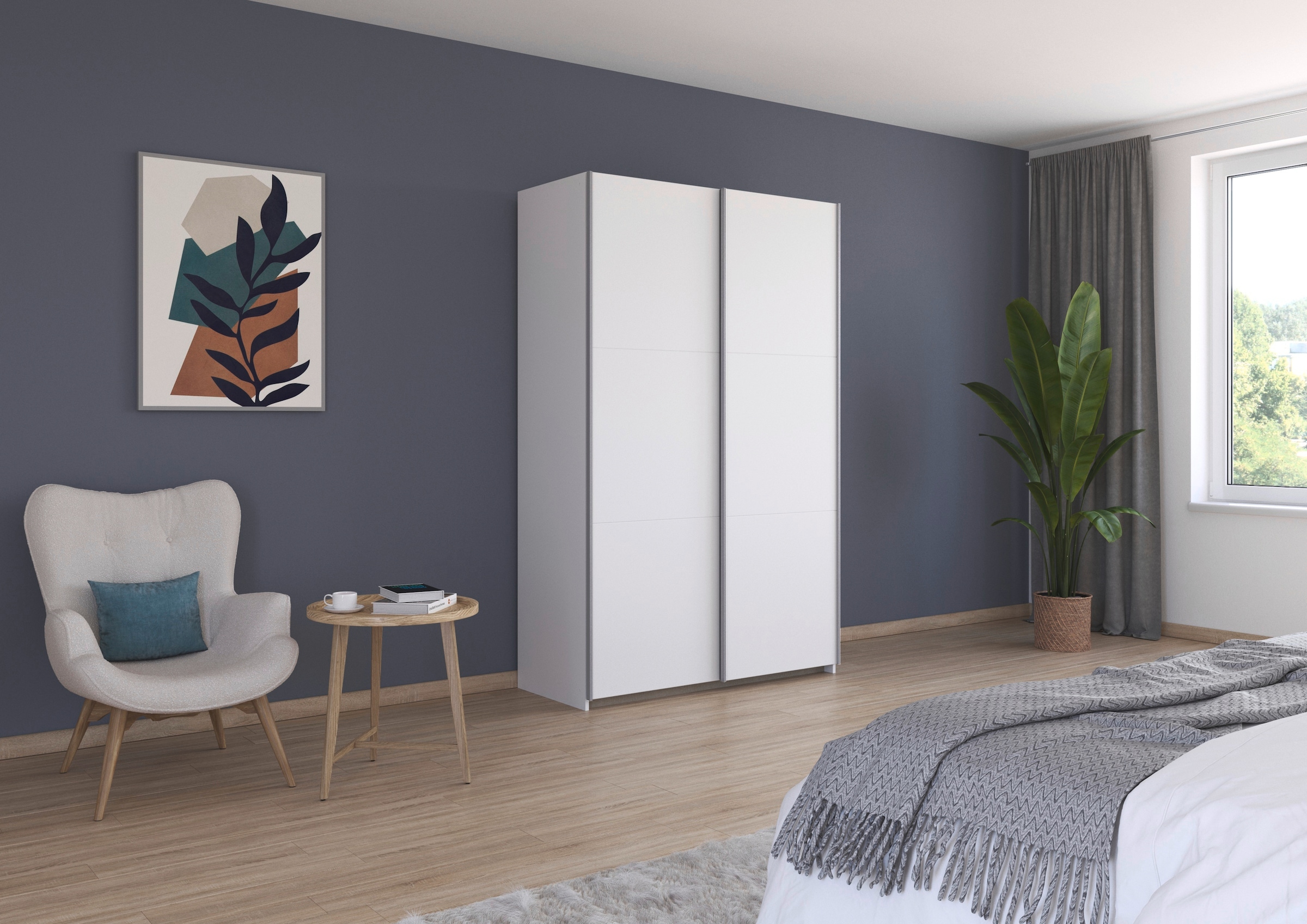 rauch Schwebetürenschrank »Kleiderschrank Drehtürenschrank Schrank Garderobe KRONACH TOPSELLER« in 3 Ausstattungen BASIC/CLASSIC/PREMIUM, Breiten 131/175/218/261 cm,  optional ohne, mit 1 oder 2 Spiegel, viel Stauraum MADE IN GERMANY